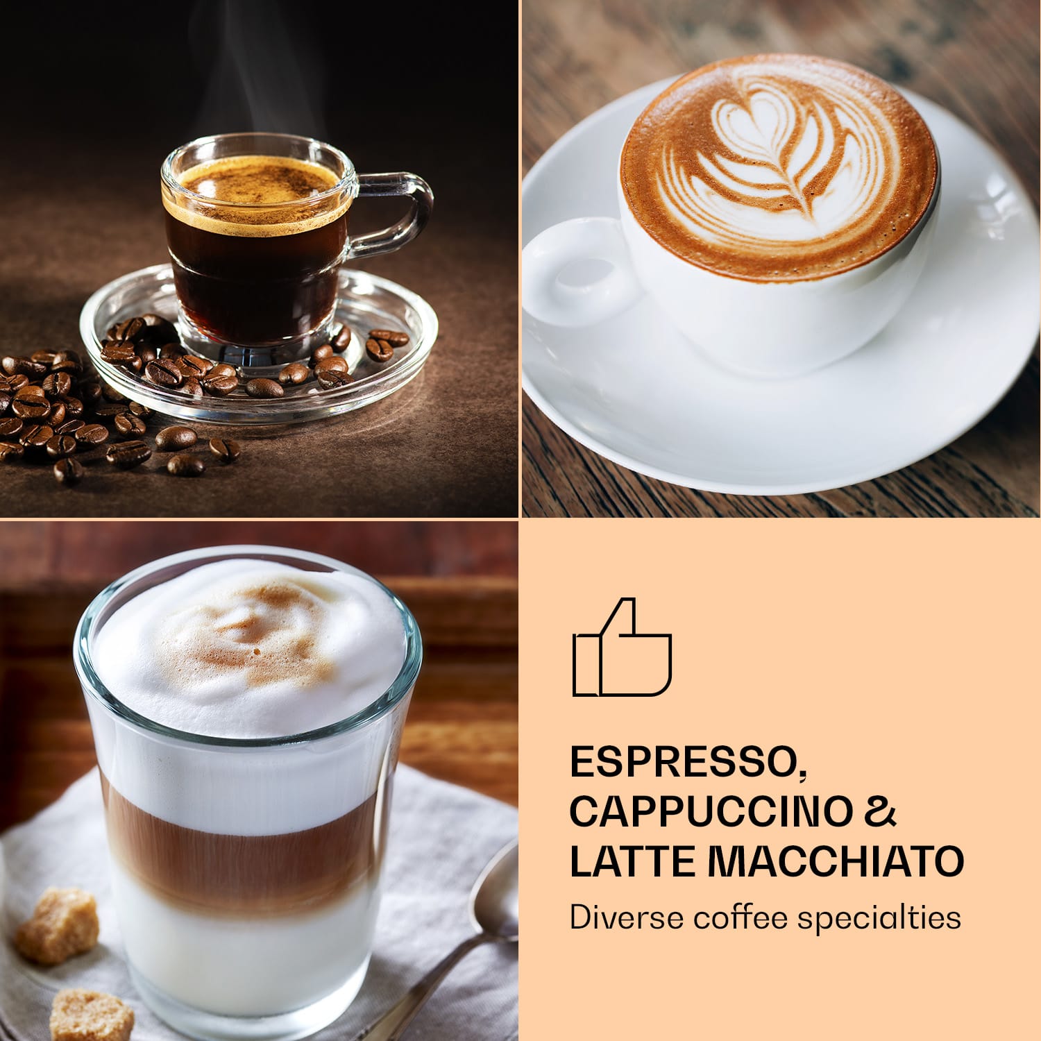 Gusto Classico, pákový kávovar, 1350 W, 20 bar, 1,5l, nehrdzavejúca oceľ Čierna