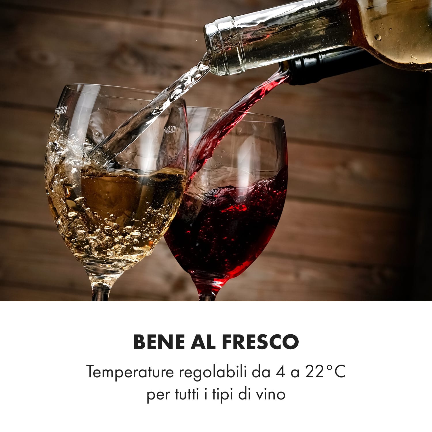 Cantinetta frigo per vini Vinetage 12 Bottiglie 48 Litri 4-22°C Design Retrò 12 bottiglie | 1 zona di raffreddamento | Nero
