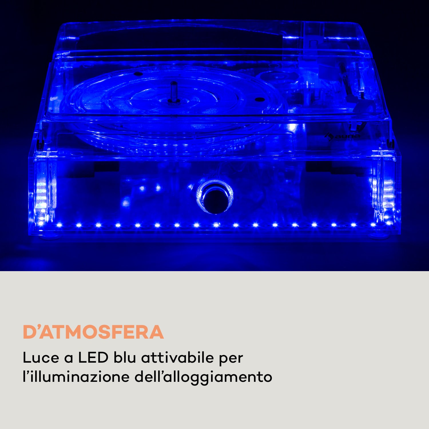 ClearTech - Giradischi, 33/45/78 rpm, altoparlanti stereo, Bluetooth  