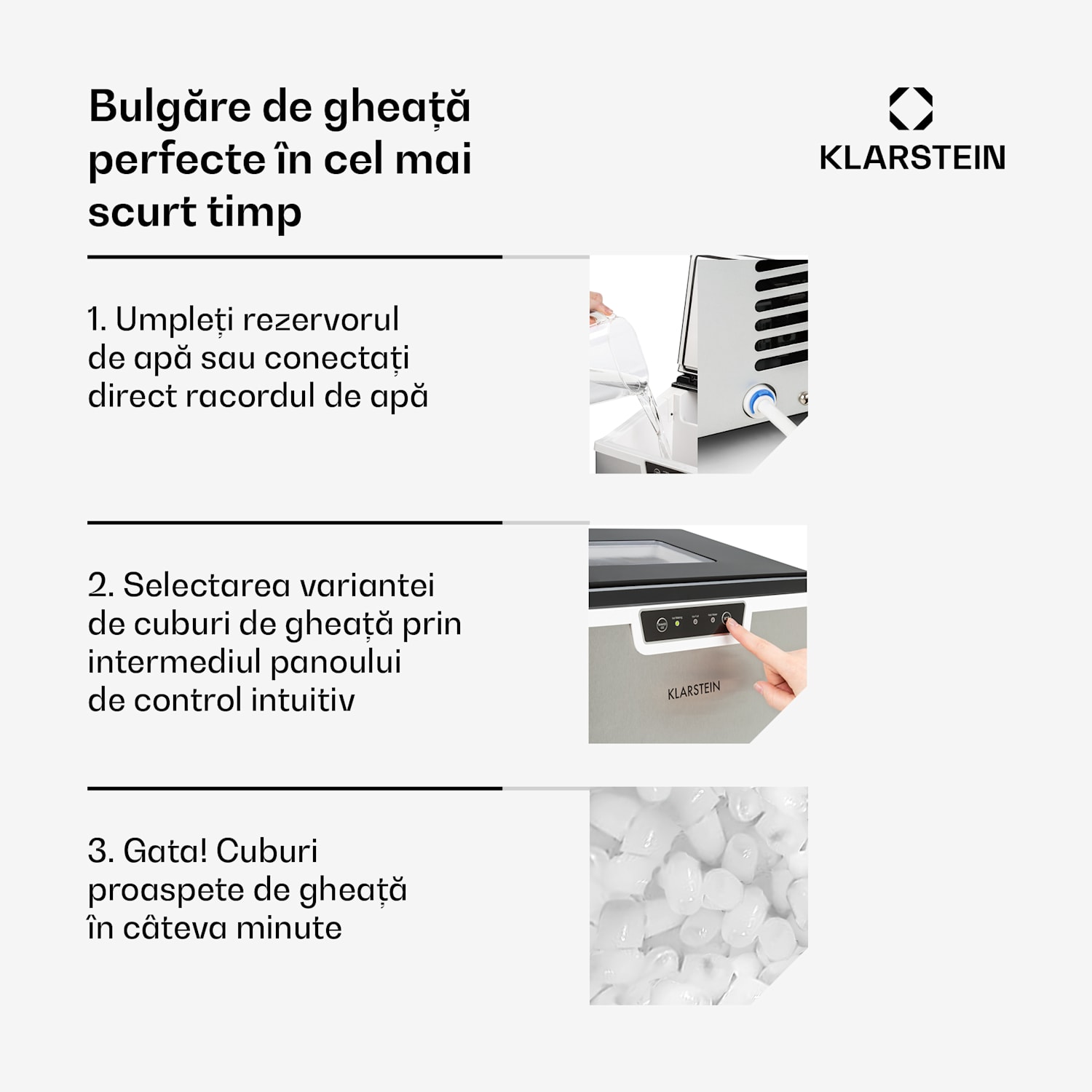 Icefestival Bullet, mașină de făcut gheață, 400 W, 1,9 litri, 20 kg în 24 ore glonţ | Oțel inoxidabil