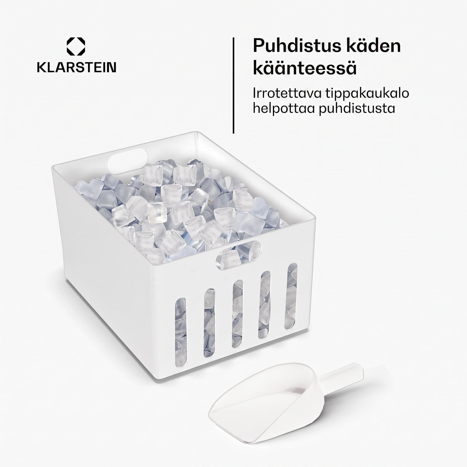 Icefestival Cube jääpalakone 195 W 1,9 l 20 kg/24 h jääkuutiot | Ruostumaton Teräs