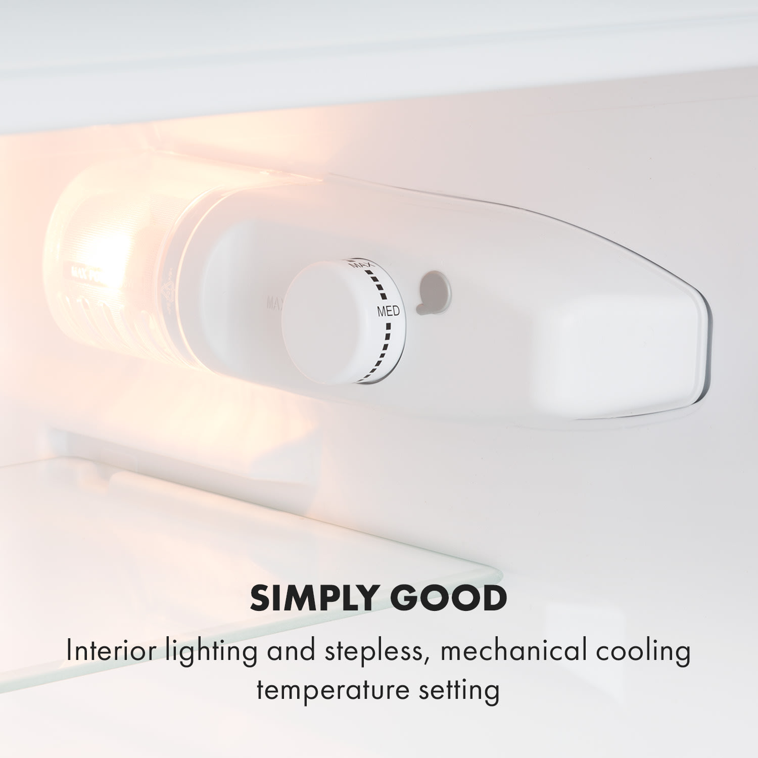 Big Daddy Cool, kombinovaná lednice, 61 l/26 l, 40 dB, energetická třída F, bílá