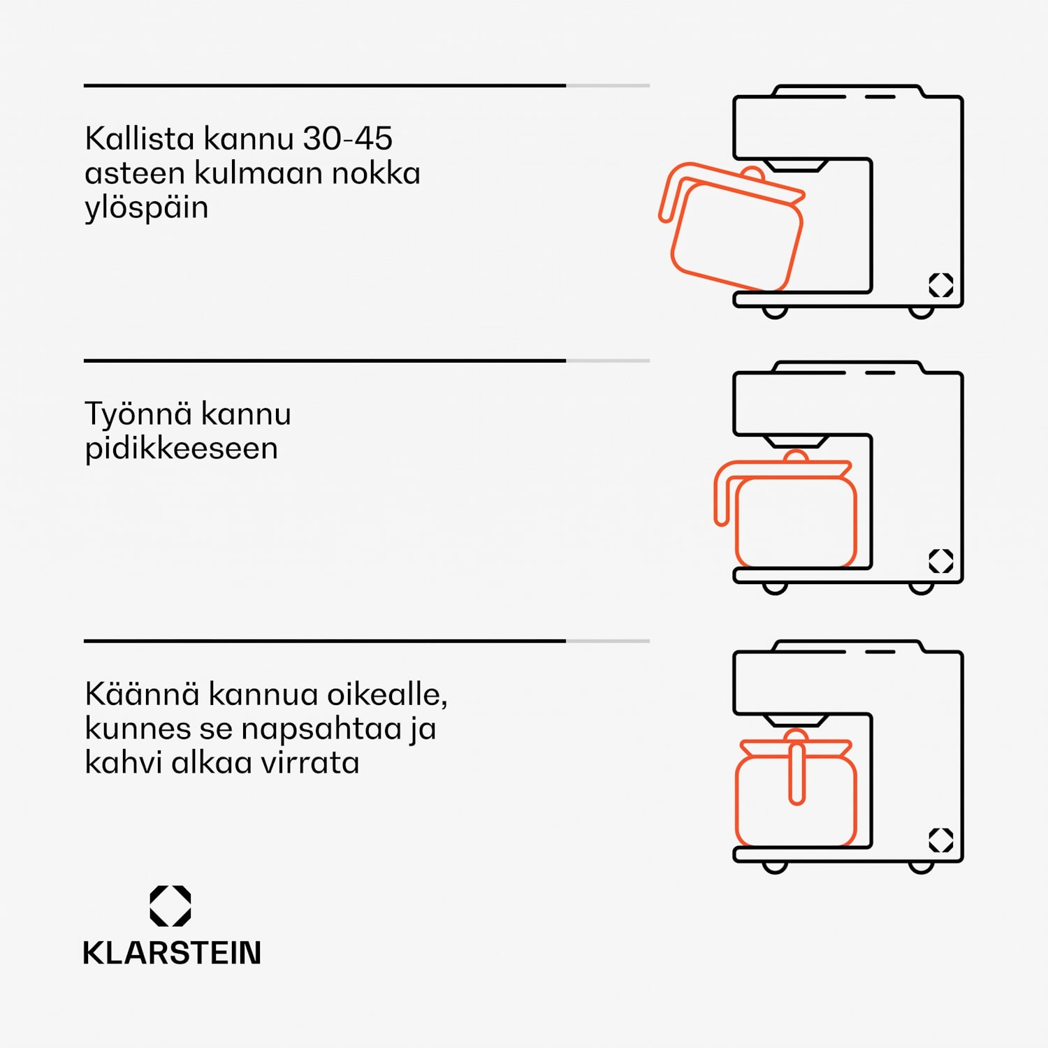 kahvinkeitin Arabica 800 W EasyTouch-ohjaus hopea/musta Punainen