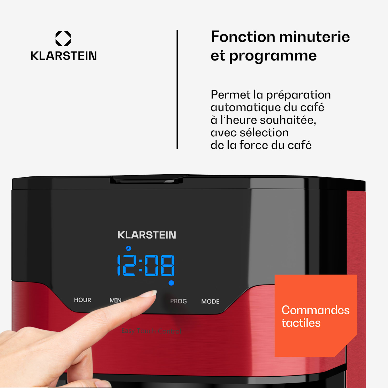 Arabica koffiezetapparaat 800W EasyTouch Control zilver/zwart 