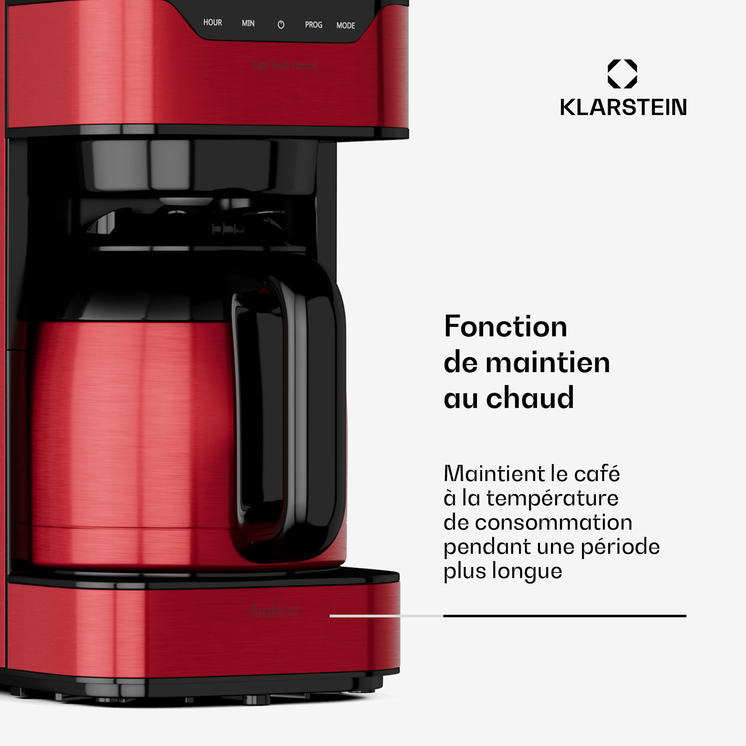 Arabica koffiezetapparaat 800W EasyTouch Control zilver/zwart 