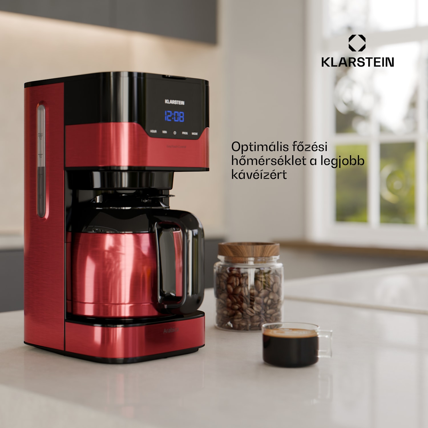 Arabica 1.2, kávéfőző, 1.2 l, EasyTouch Control, ezüst/fekete 
