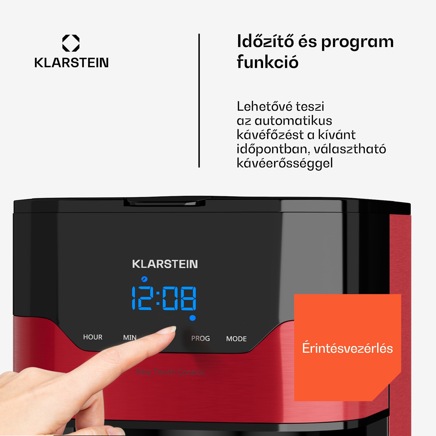 Arabica 1.2, kávéfőző, 1.2 l, EasyTouch Control, ezüst/fekete 