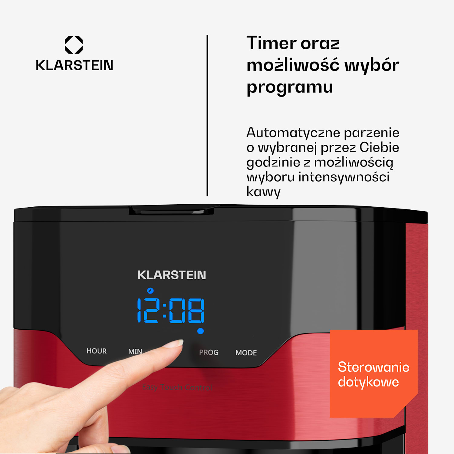 Arabica, ekspres do kawy przelewowy, 800 W, panel sterowania EasyTouch Control 