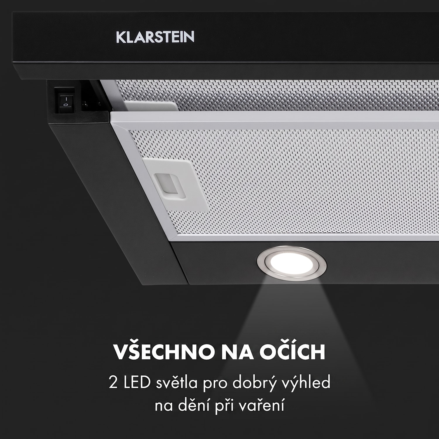 Mariana 60, digestoř, 60 cm, vestavná, 500 m³/h, LED, černá 60 cm | Černá