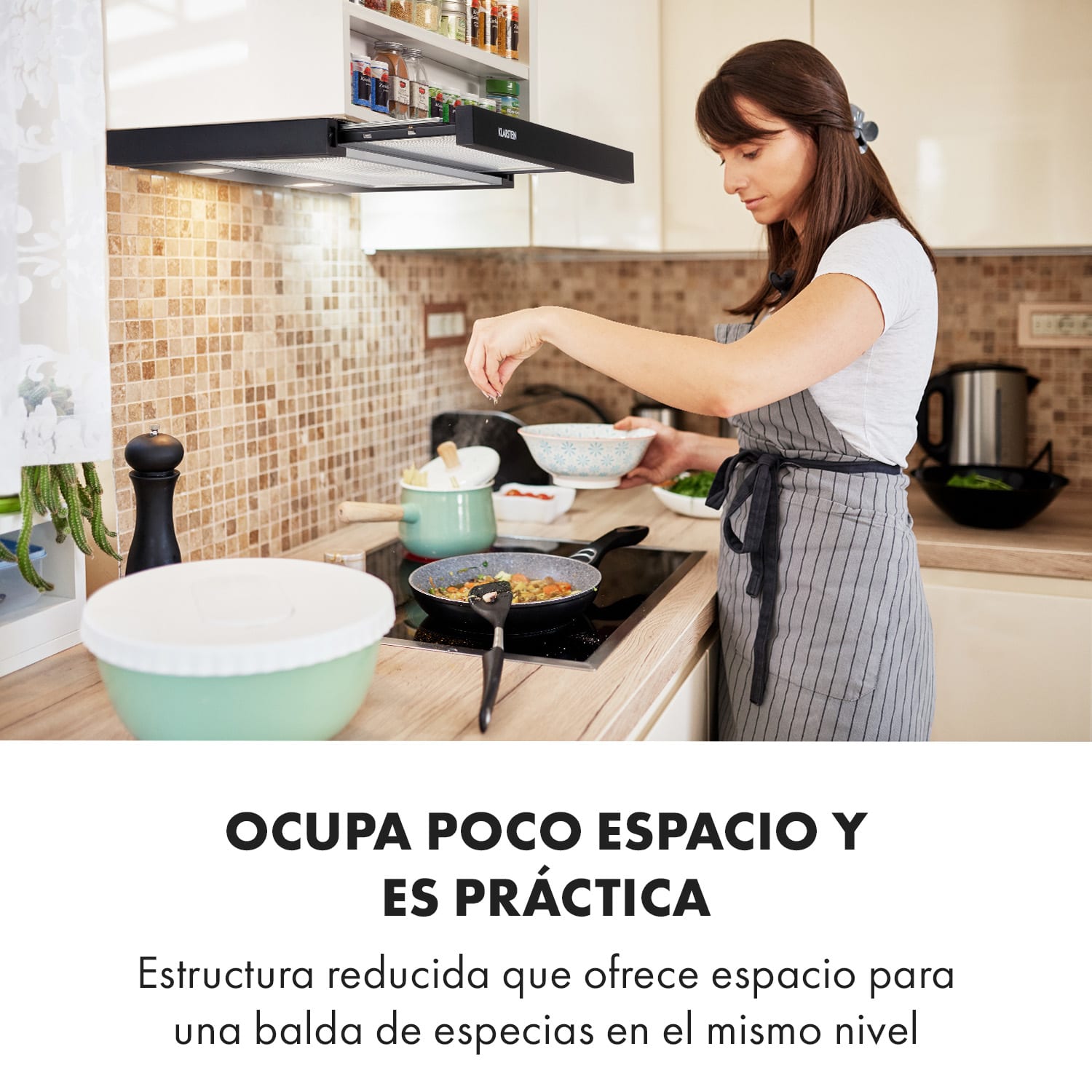 Mariana 60 Campana telescópica 500 m³/h Extracción de aire led 60 cm | Negro