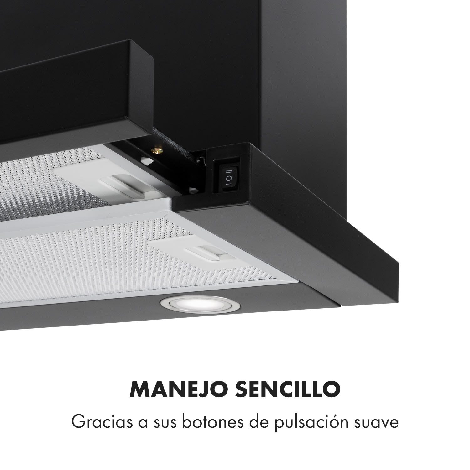 Mariana 60 Campana telescópica 500 m³/h Extracción de aire led 60 cm | Negro