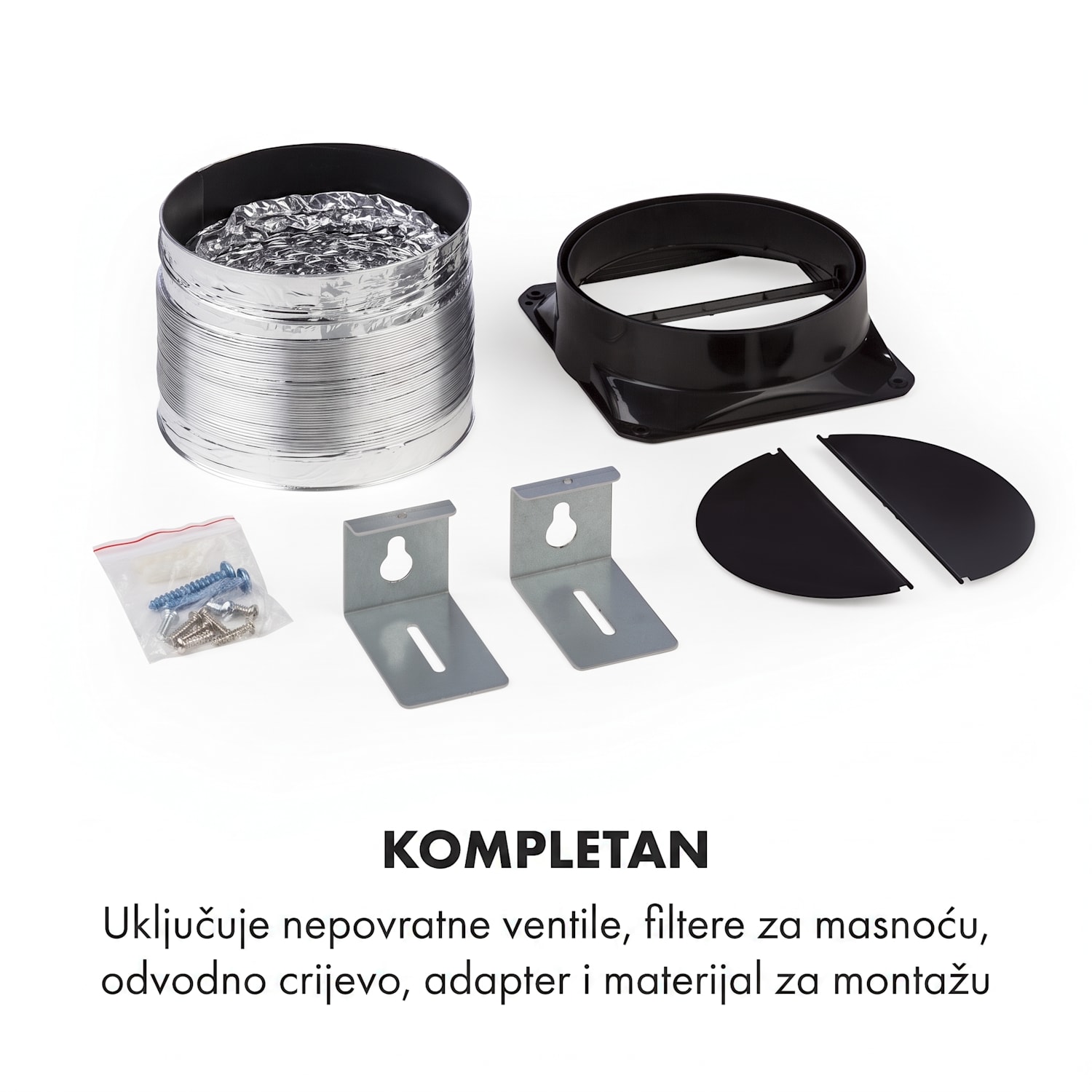 Mariana 60, ravna napa, 500 m³ / h, ispušni plin, LED 60 cm | Crna