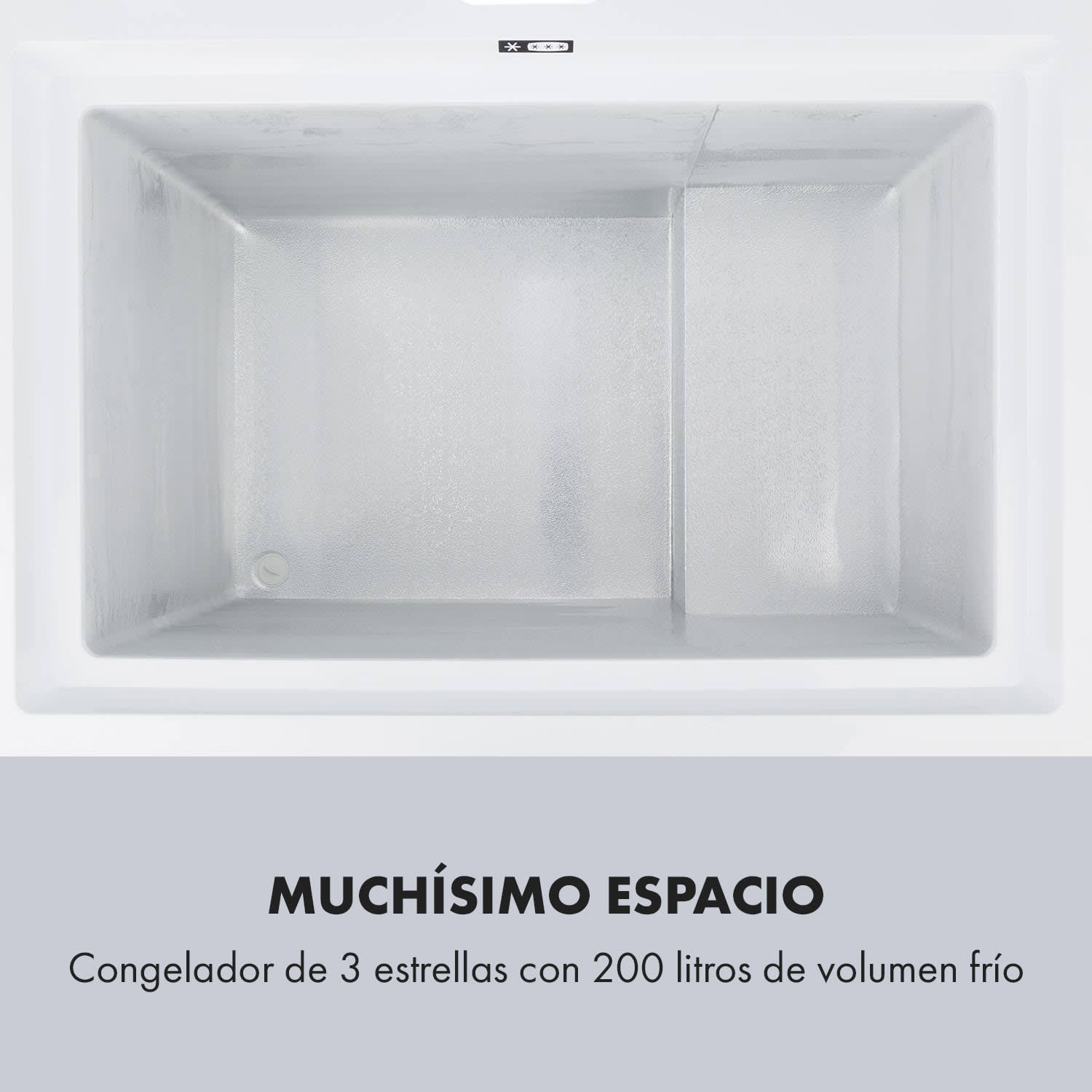 Iceblokk Eco congelador D 200 litros 2 cestas colgantes rodillos de suelo 
