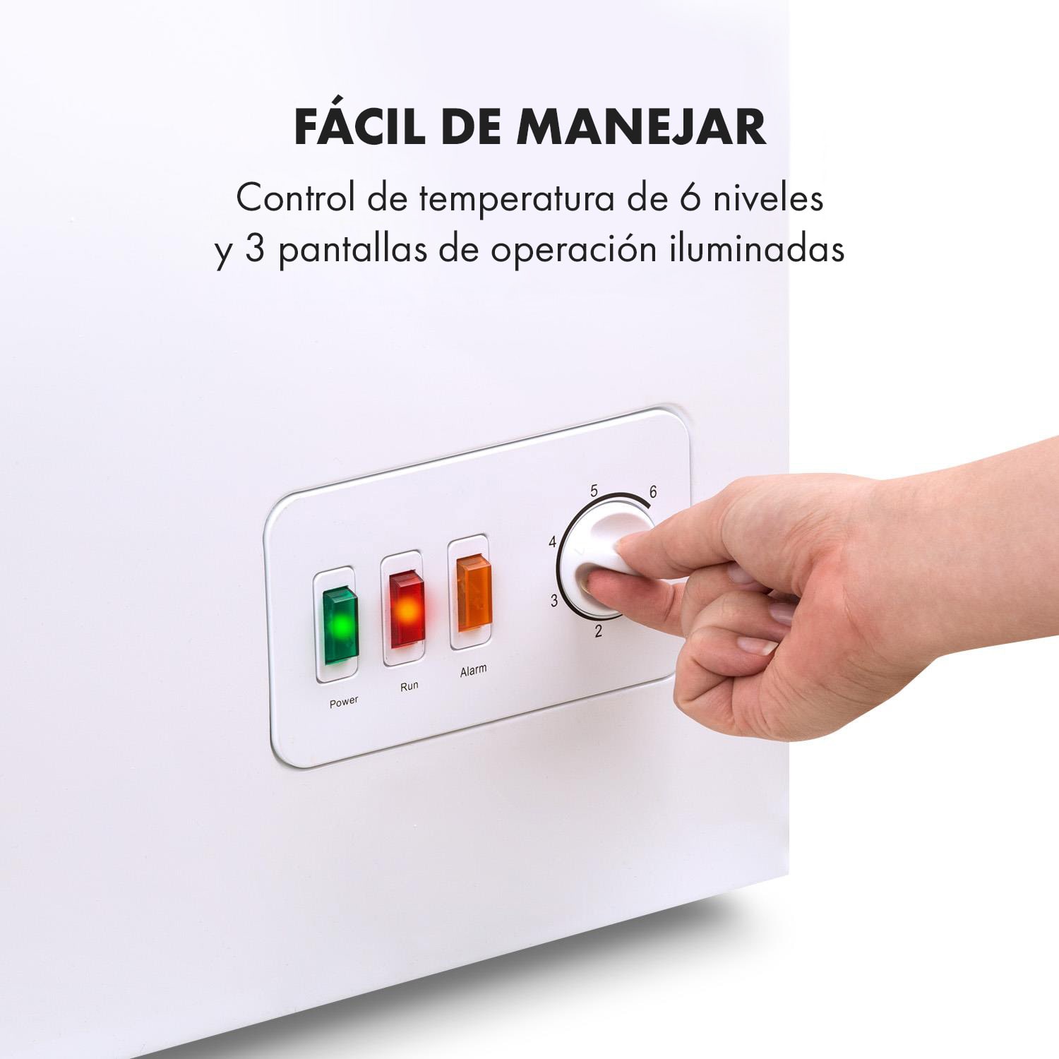 Iceblokk Eco congelador D 200 litros 2 cestas colgantes rodillos de suelo 