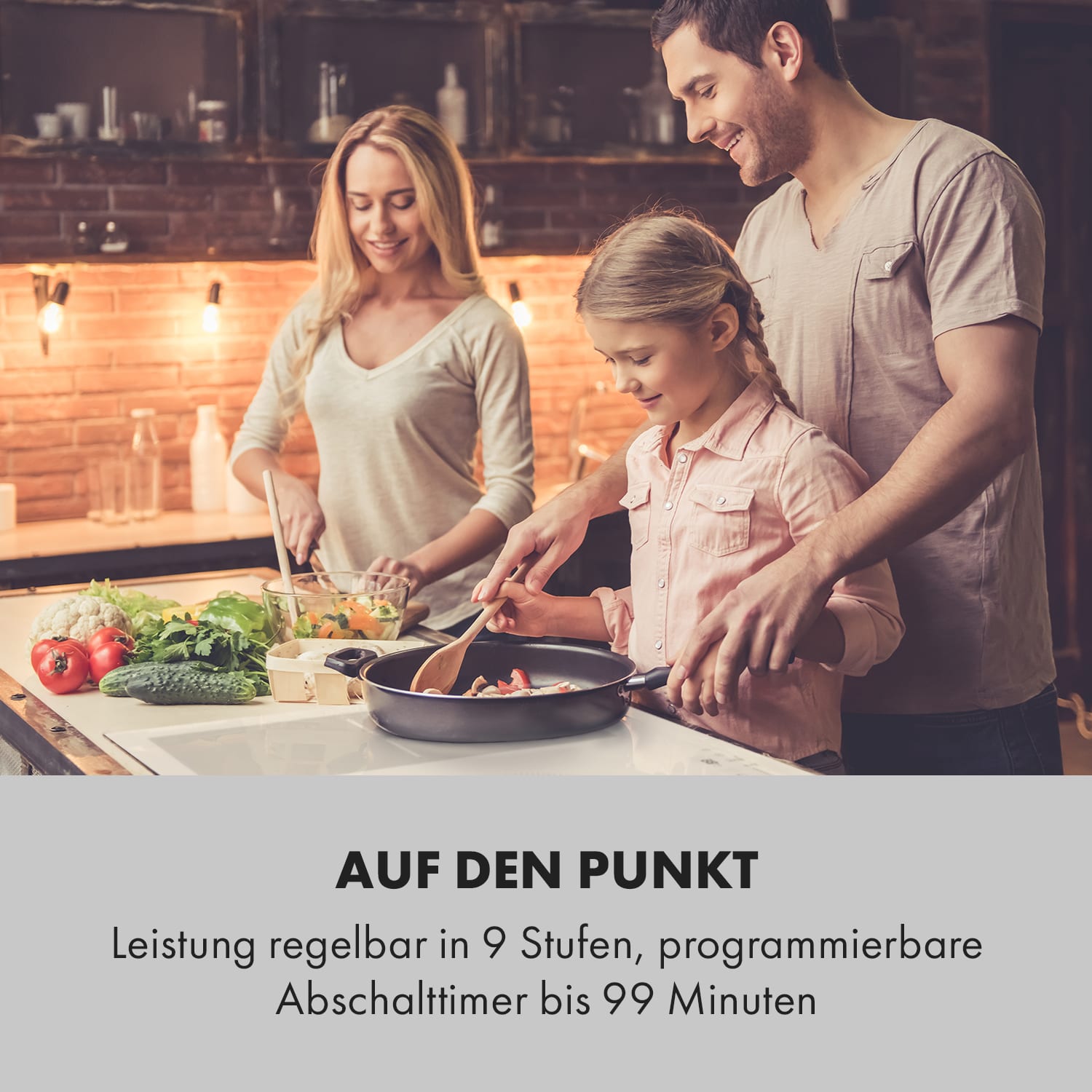 Delicatessa 90 Flex Einbaukochfeld Induktion 5 Zonen 7400W Autark Weißes Glas