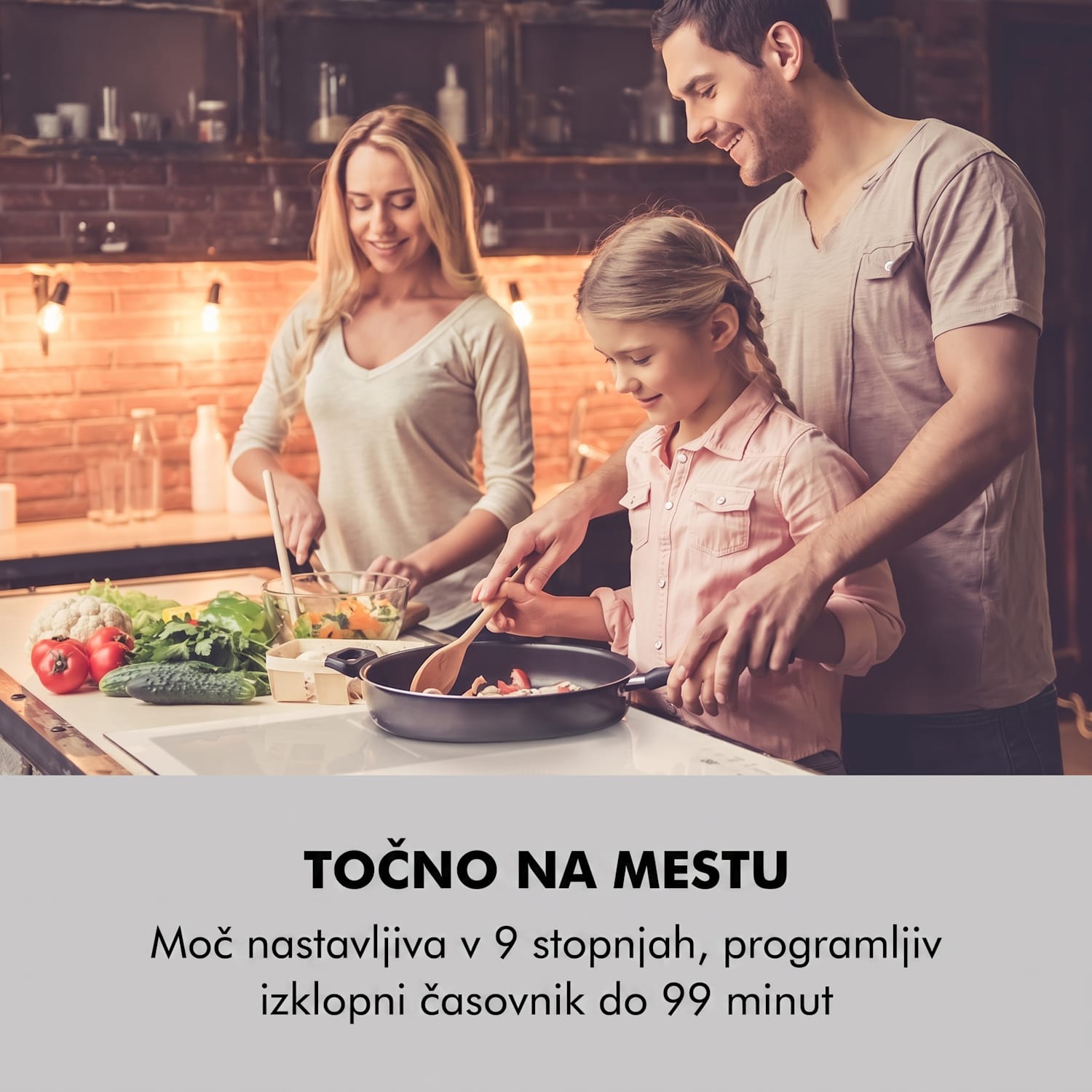 Delicatessa 90 Flex, vgradna kuhalna plošča, indukcija, 5 con, 7400 W, ločena Belo Steklo