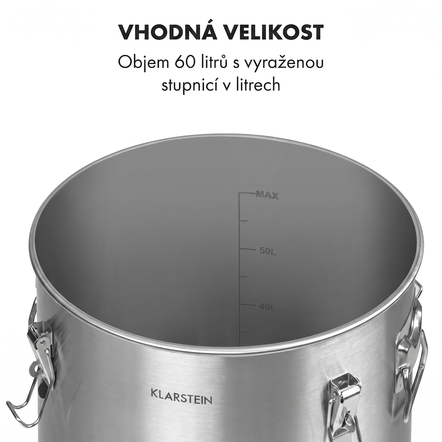 Gärkeller Pro XL, fermentační kotel, 60 l, vypouštěcí ventil, nerezová ocel 304 