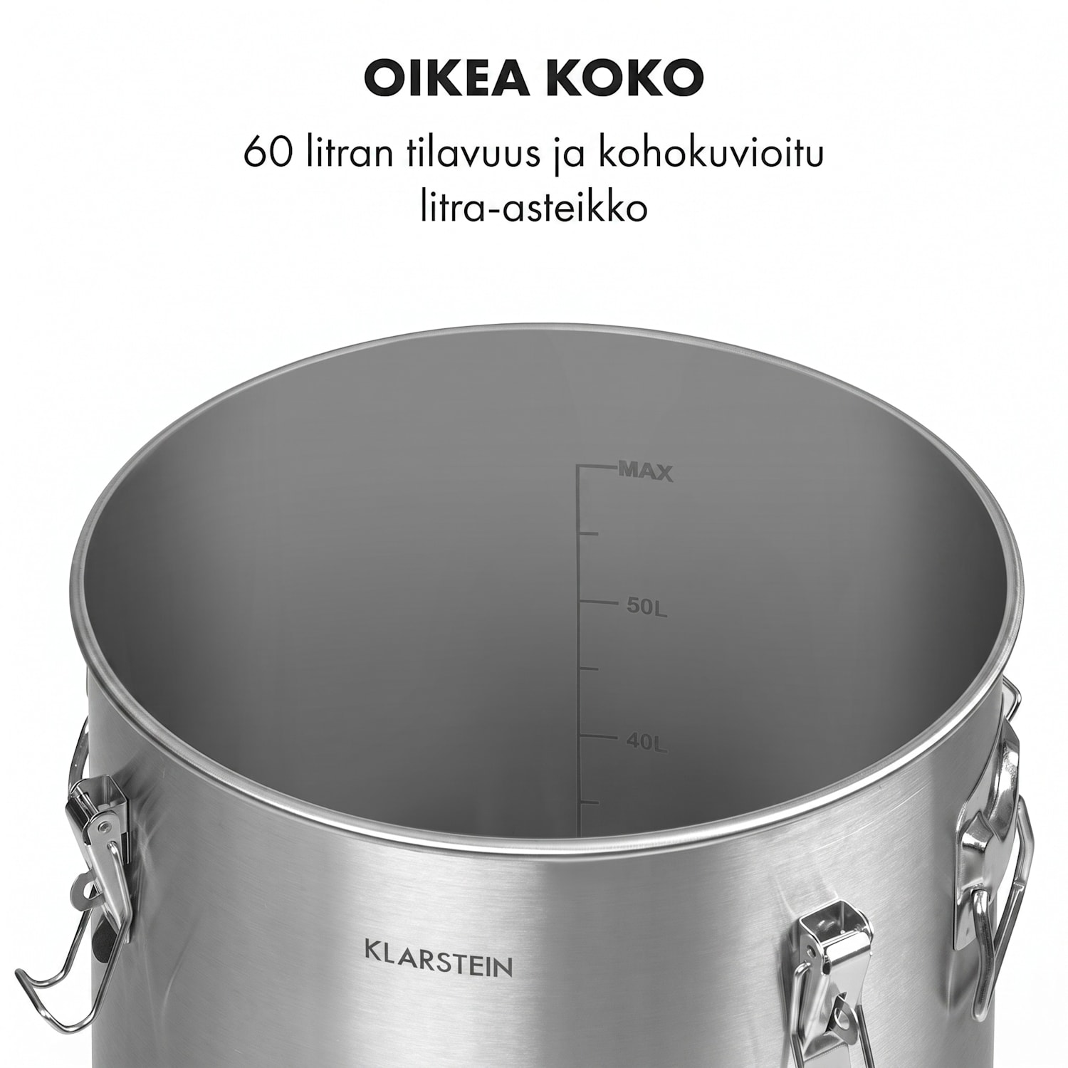 Gärkeller Pro XL käymiskattila 60 litraa hiivanpoistoventtiili 304-teräs 