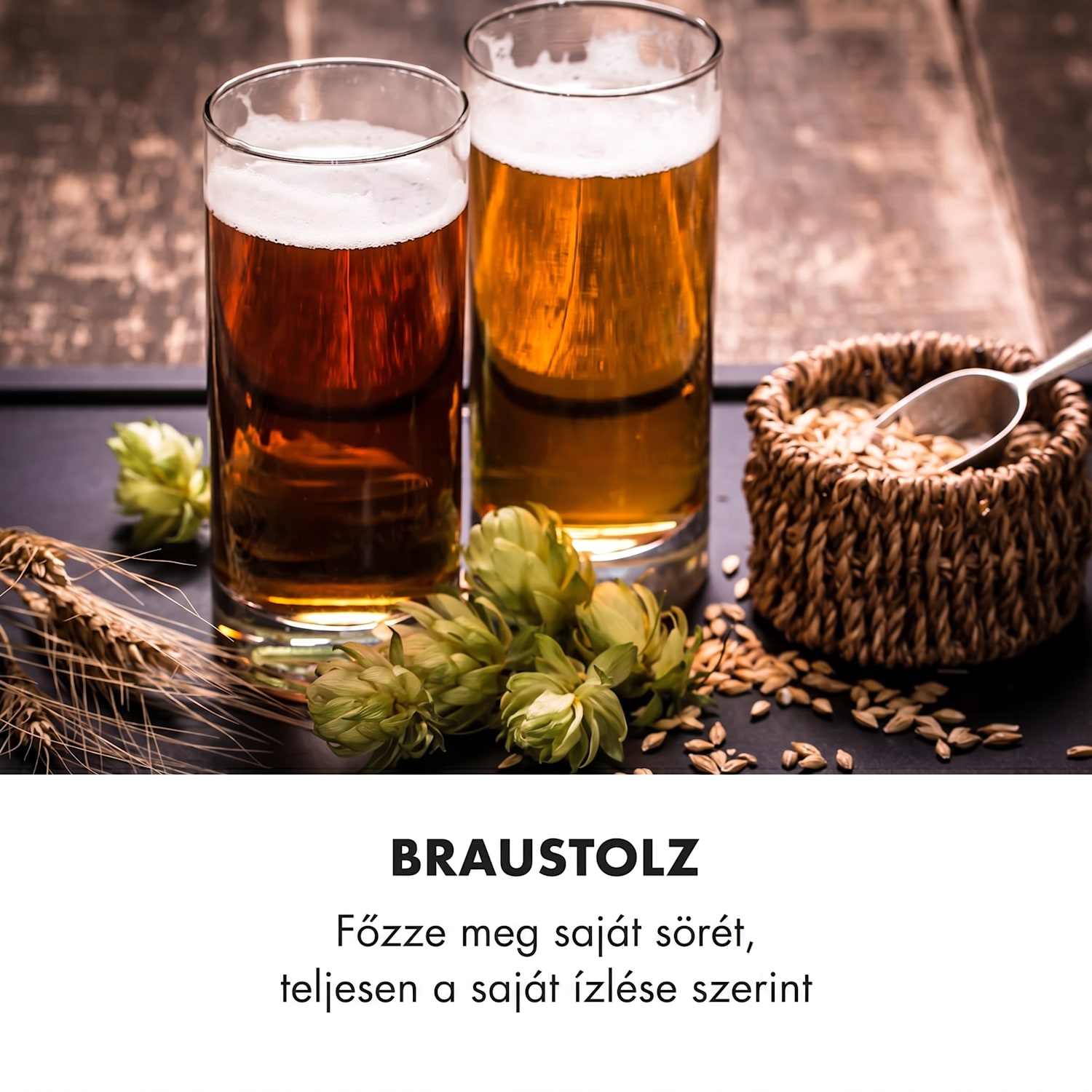 Gärkeller Pro XL, erjesztő edény, 60 l, élesztő leeresztő szelep, rozsdamentes acél 