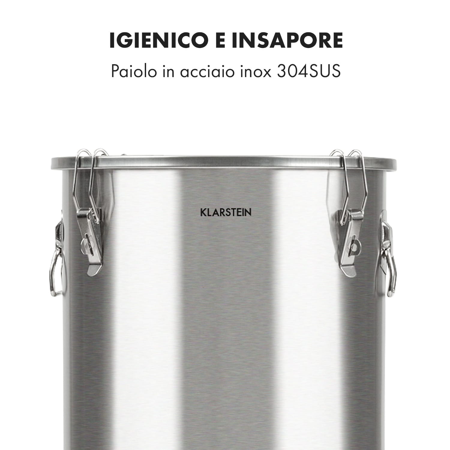 Gärkeller Pro XL, paiolo di fermentazione, 60 litri, valvola di sfogo, acciaio inox 304 