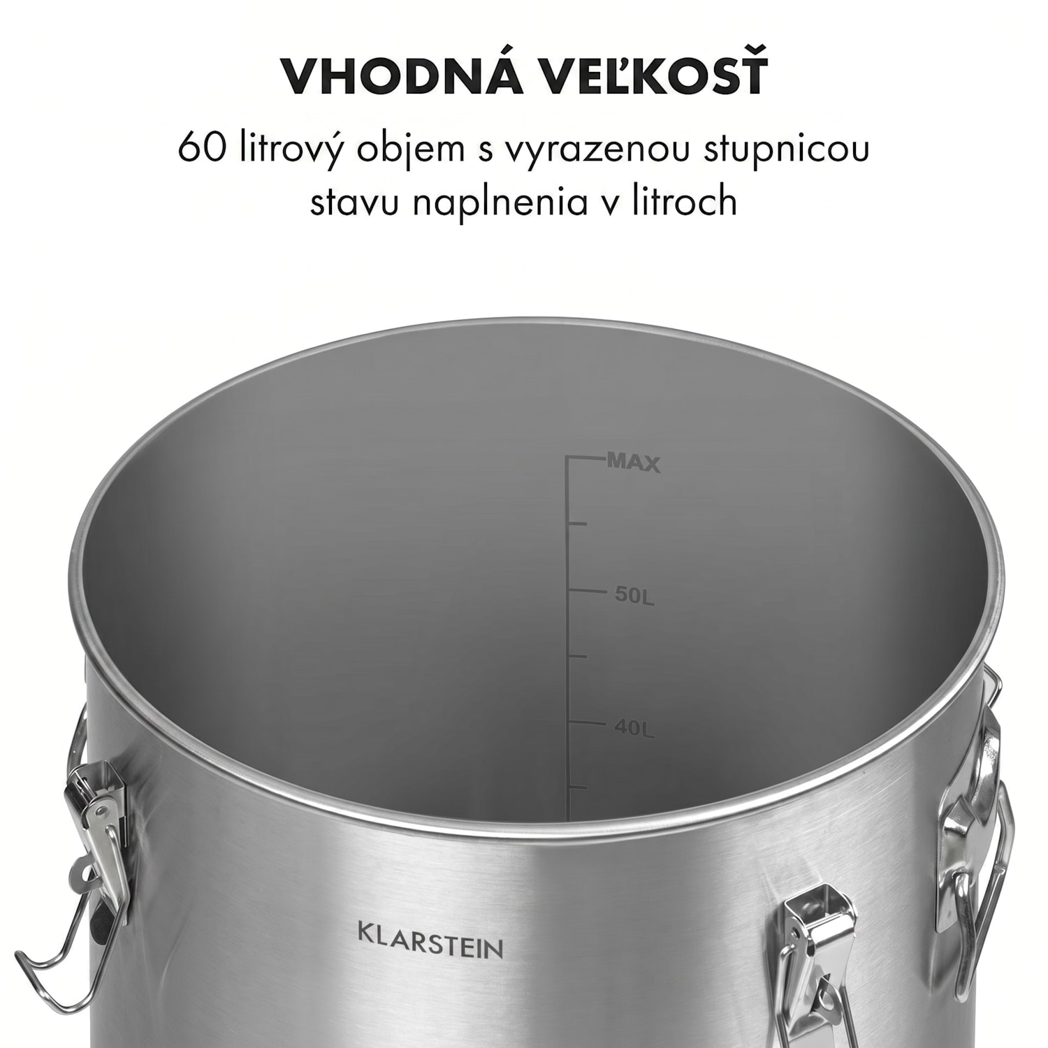 Gärkeller Pro XL, fermentačný kotol, 60 l, výpustný ventil na kvasinky, nehrdzavejúca oceľ 