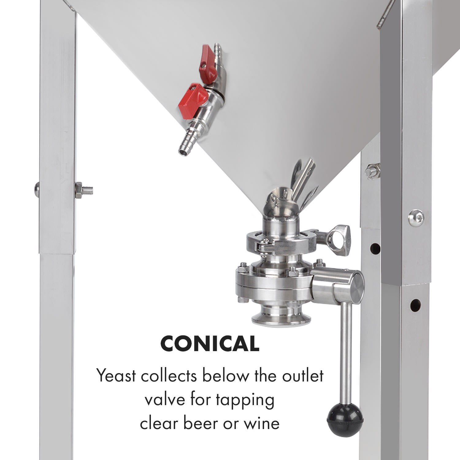 Gärkeller Pro XL, fermenting kettle, 60 litres, yeast drain valve, 304 stainless steel 