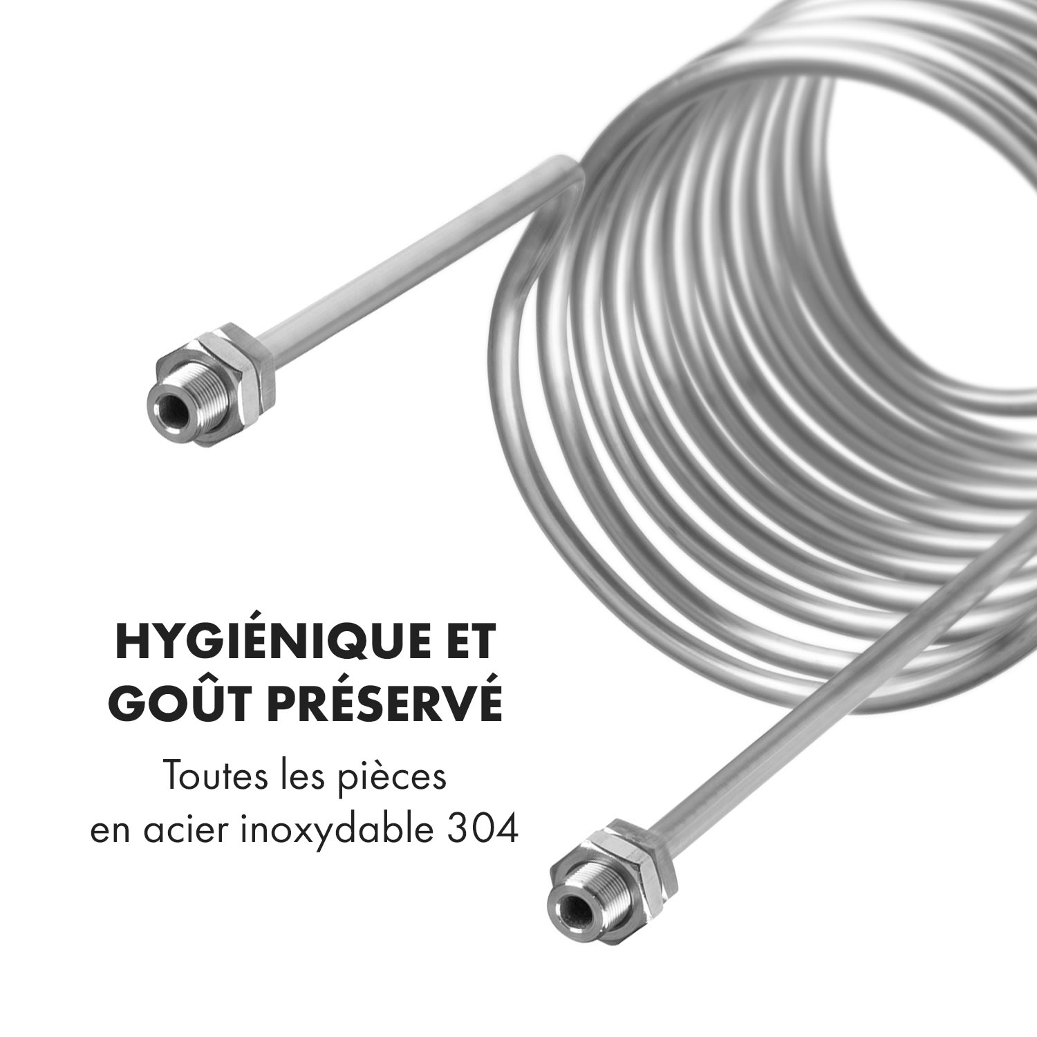Cave de fermentation Pro XL Refroidisseur à immersion Tige de Capteur 1/2" Acier inoxydable 304 