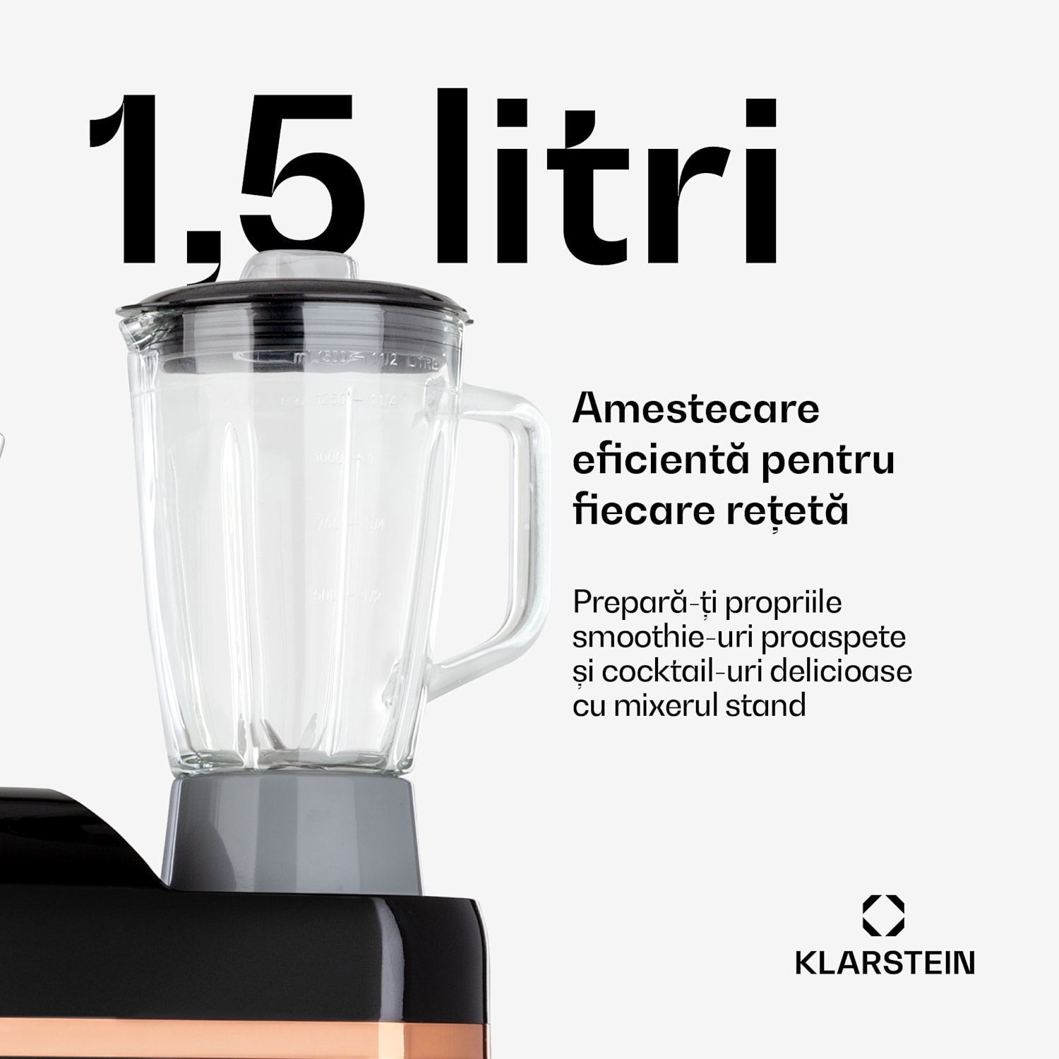 Lucia Elegance, robot de bucătărie, blender, mașină de tocat carne, 1800W, fără BPA 