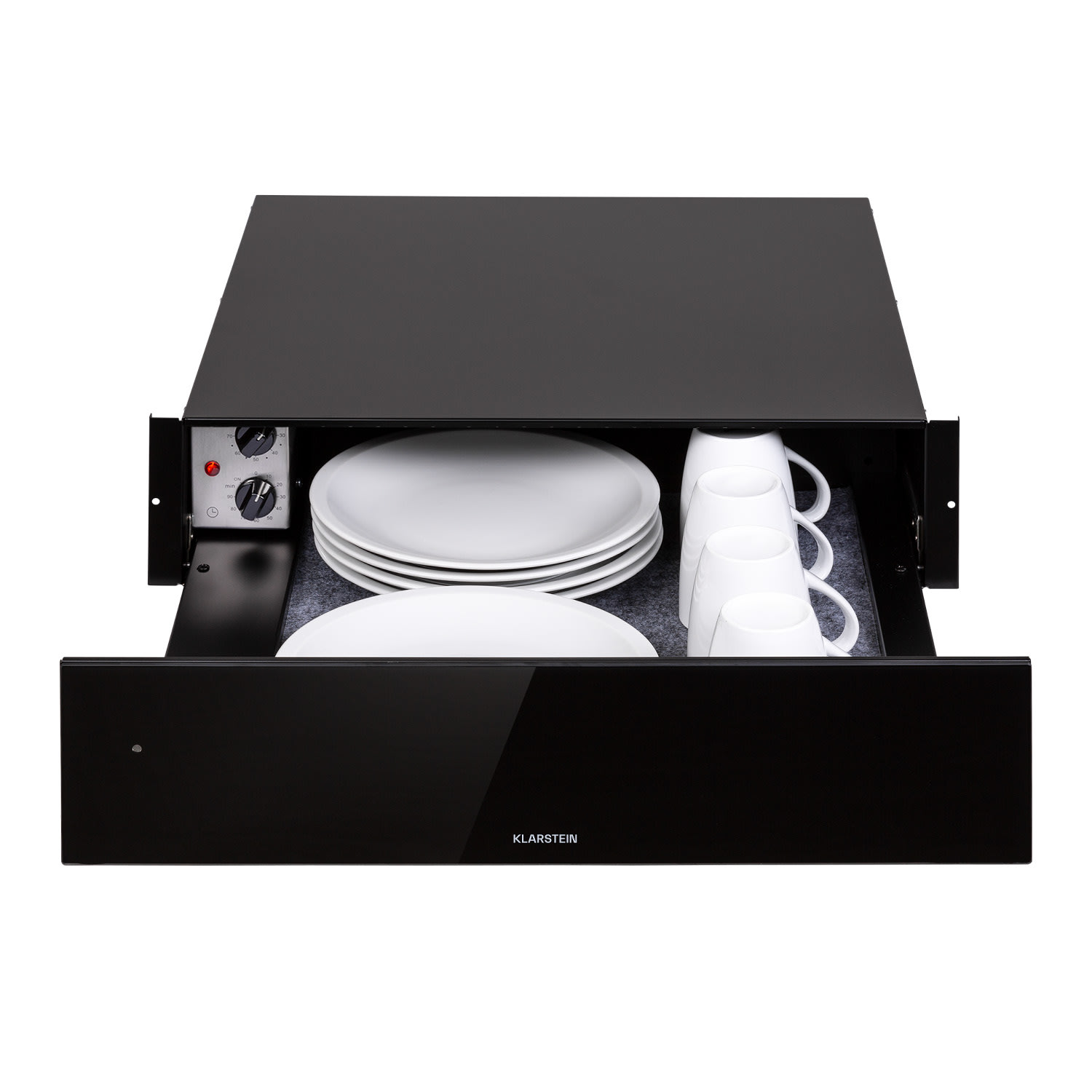 Banquetta - Cassetto riscaldante, 410 Watt, termostato, 30-70 °C, funzione timer Nero