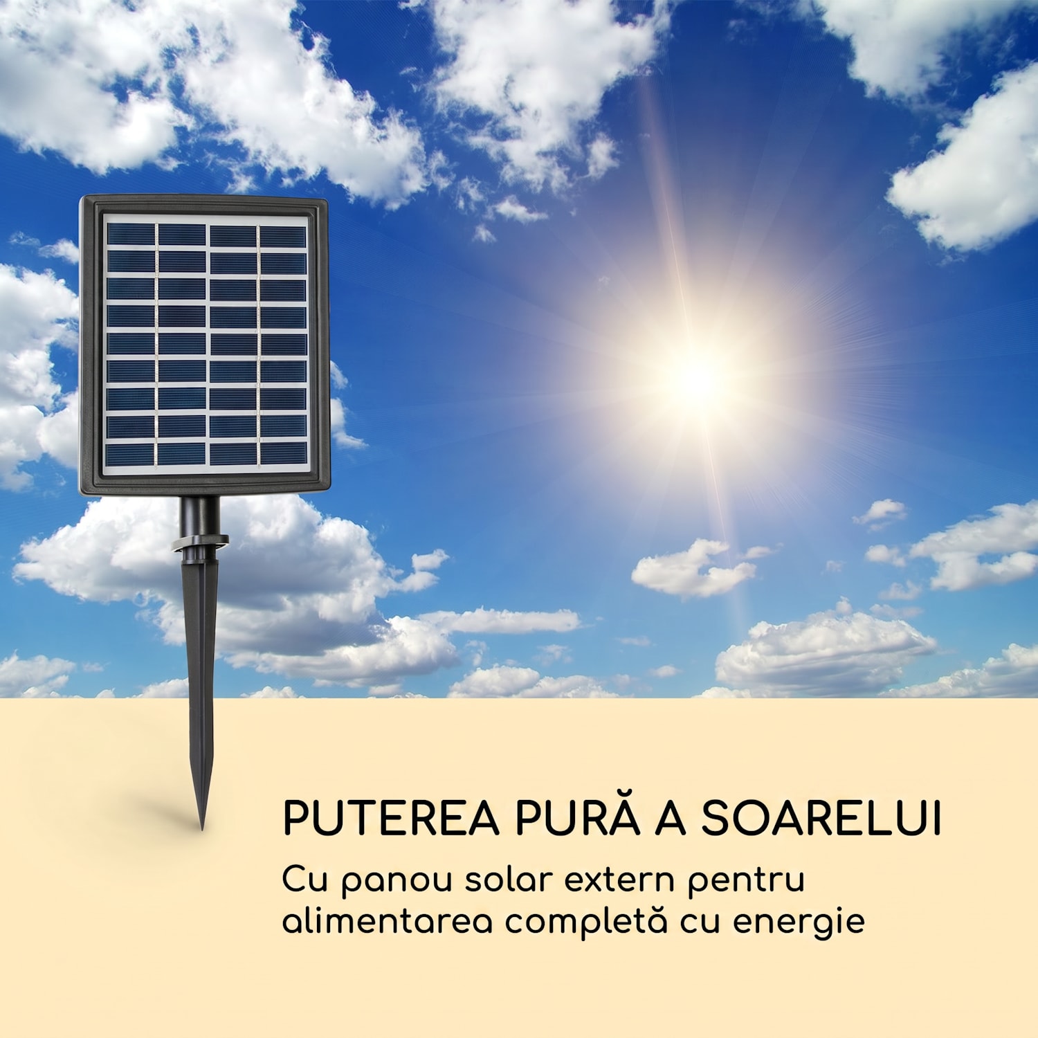Magic Tree, fântână solară, iluminat cu LED, poliresină 