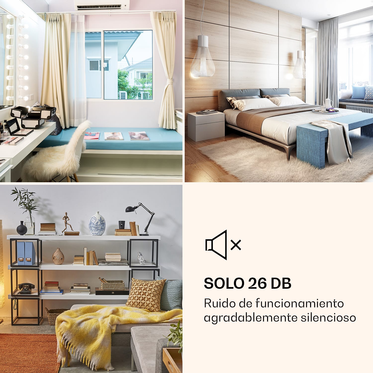 Geheimversteck Mininevera 2 niveles 17L 26dB Termoeléctrico Negro