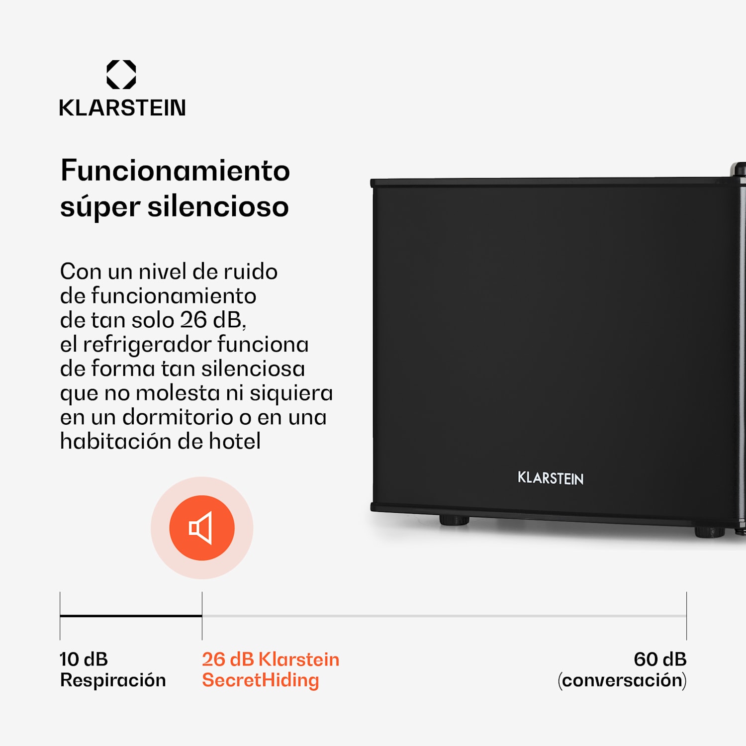 Geheimversteck Mininevera 2 niveles 17L 26dB Termoeléctrico 17 Ltr | Negro
