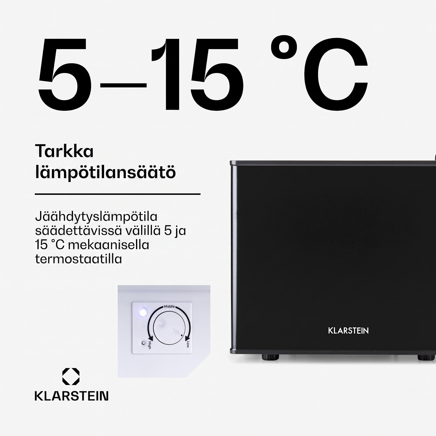 SecretHiding minijääkaappi 2 tasoa 17 litraa 26 dB lämpösähköinen 17 L | Musta