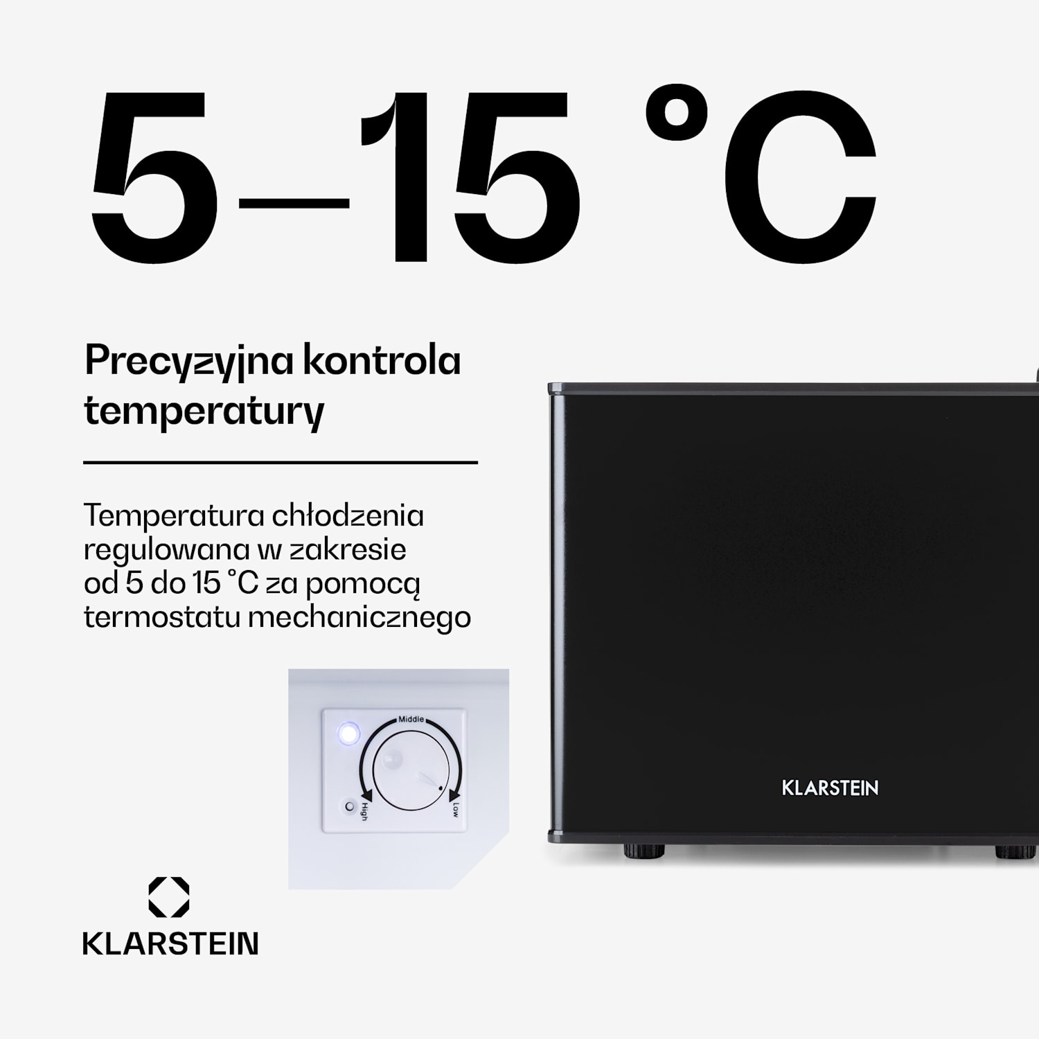 Geheimversteck, mini lodówka, 2 półki, 17 l, 26 dB, termoelektryczna 17 Ltr | Czarny