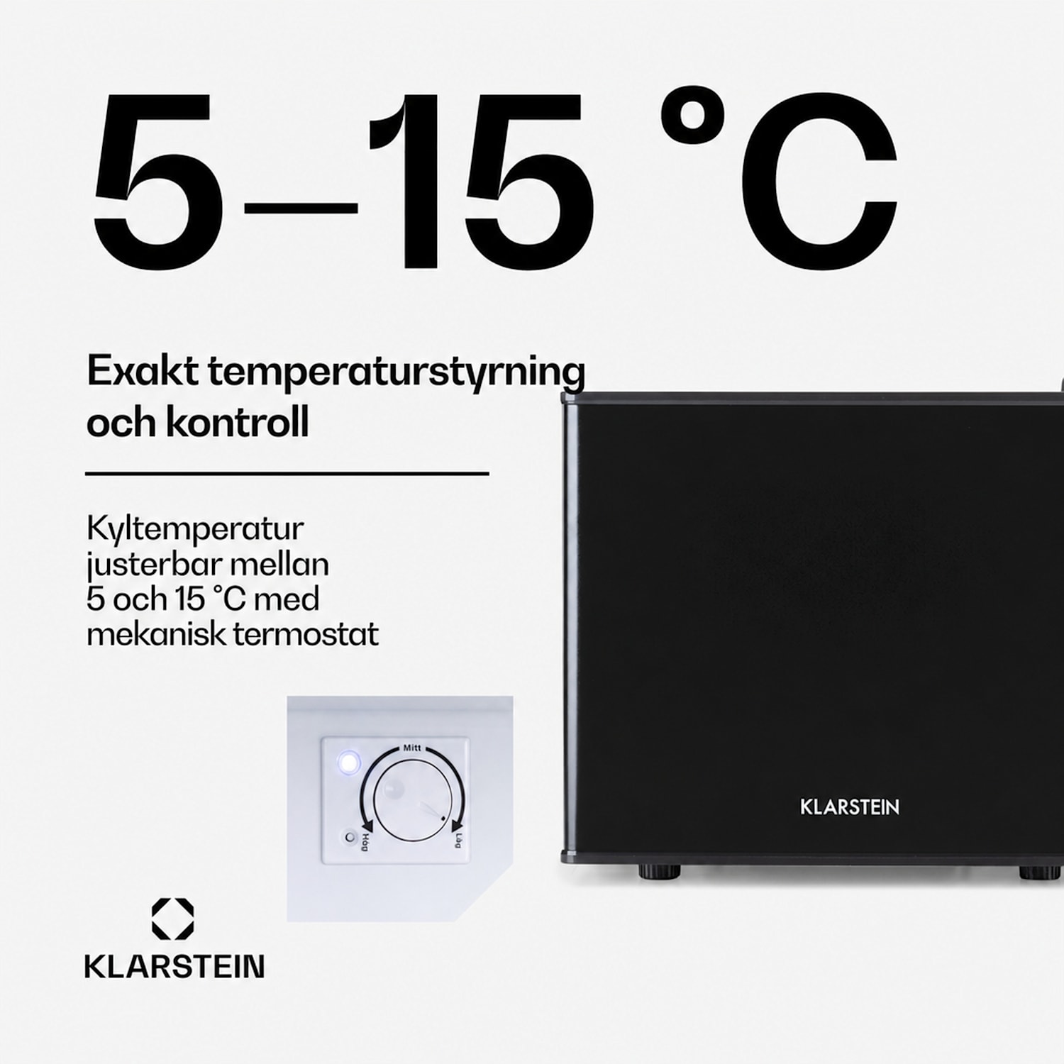 Geheimversteck Minikylskåp 2 hyllplan 17l 26dB termoelektriskt 
