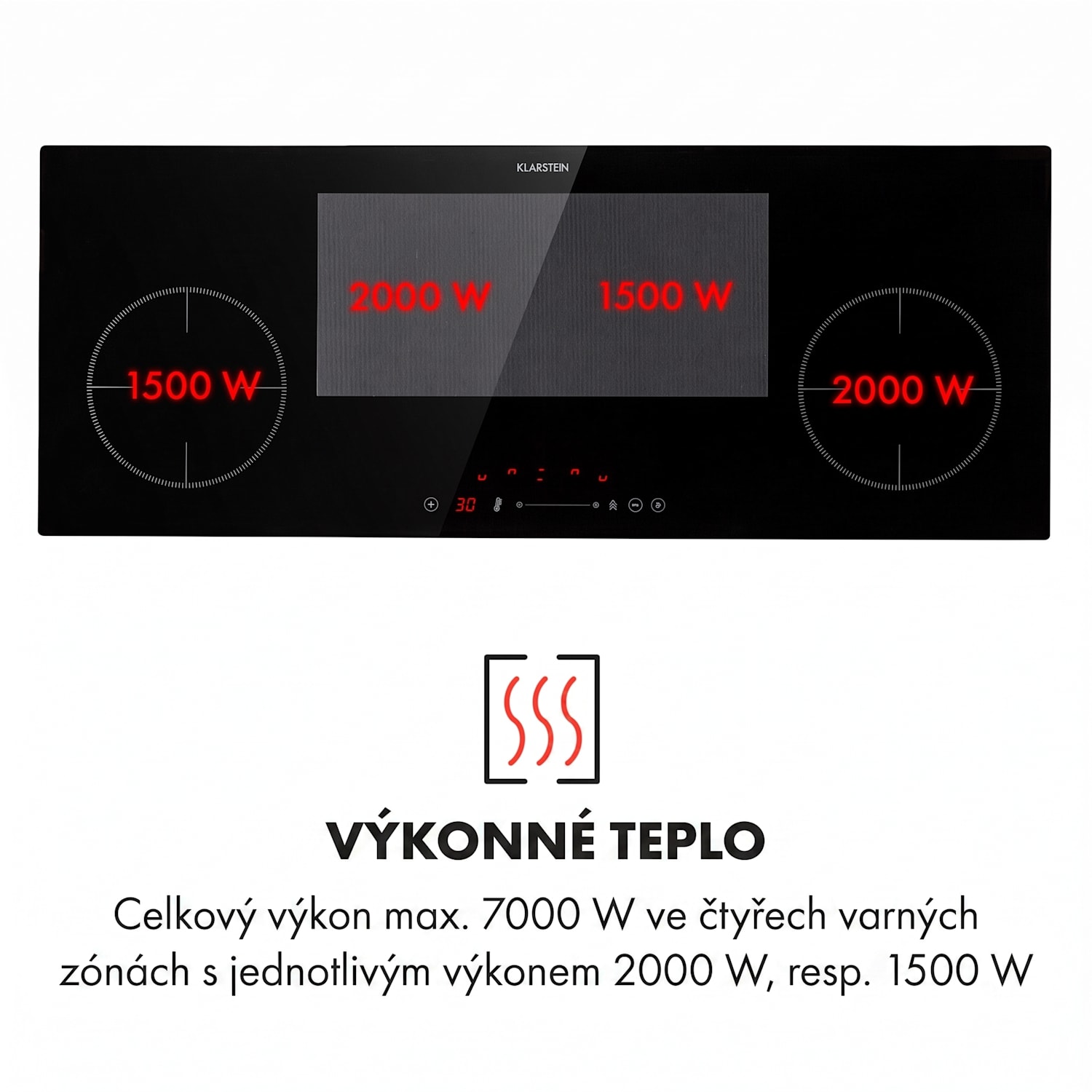 Delicatessa 90 Slim, indukční varná deska, vestavná, 7000 W, 4 zóny 