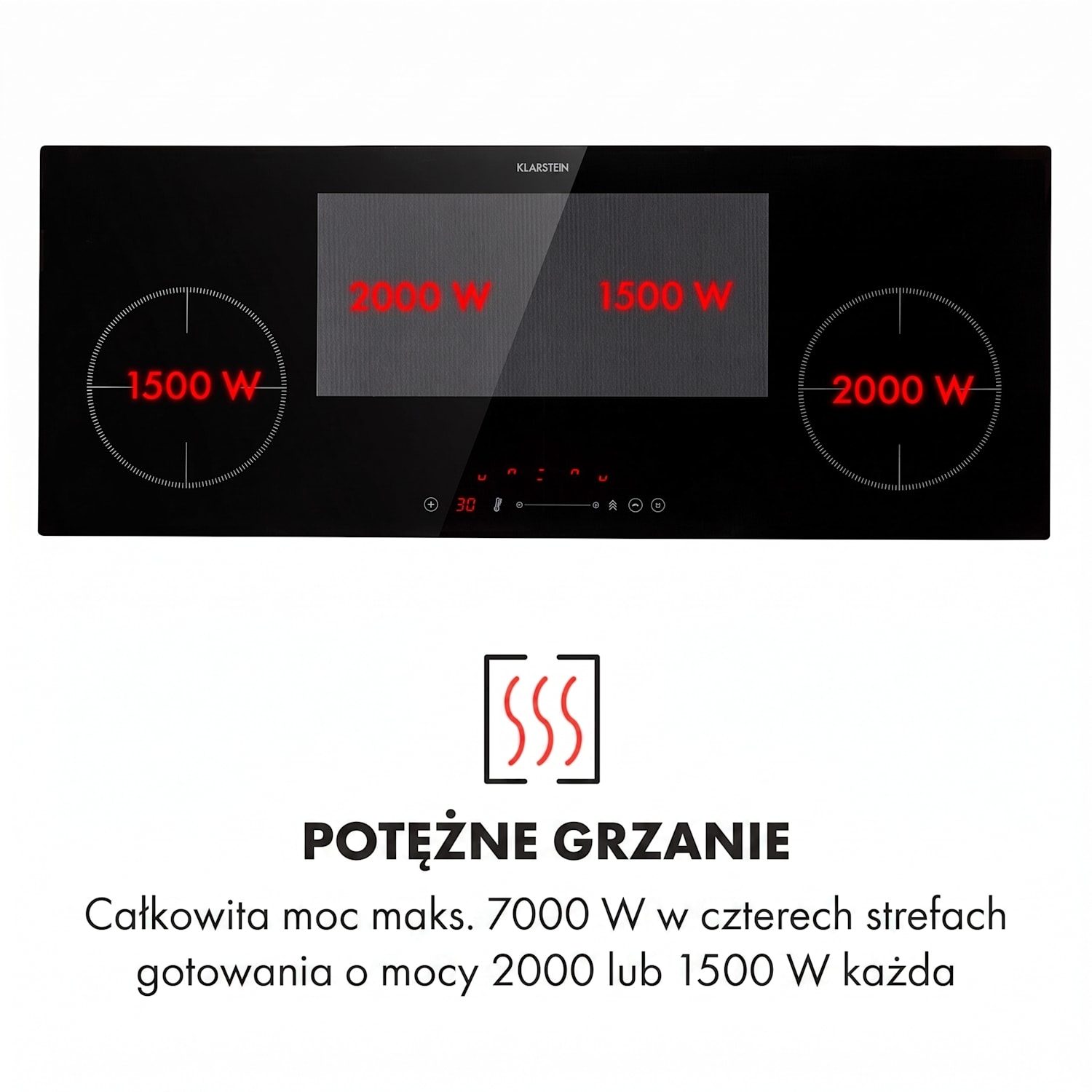 Delicatessa 90 Slim, płyta indukcyjna do zabudowy, 4 strefy, 7000 W 