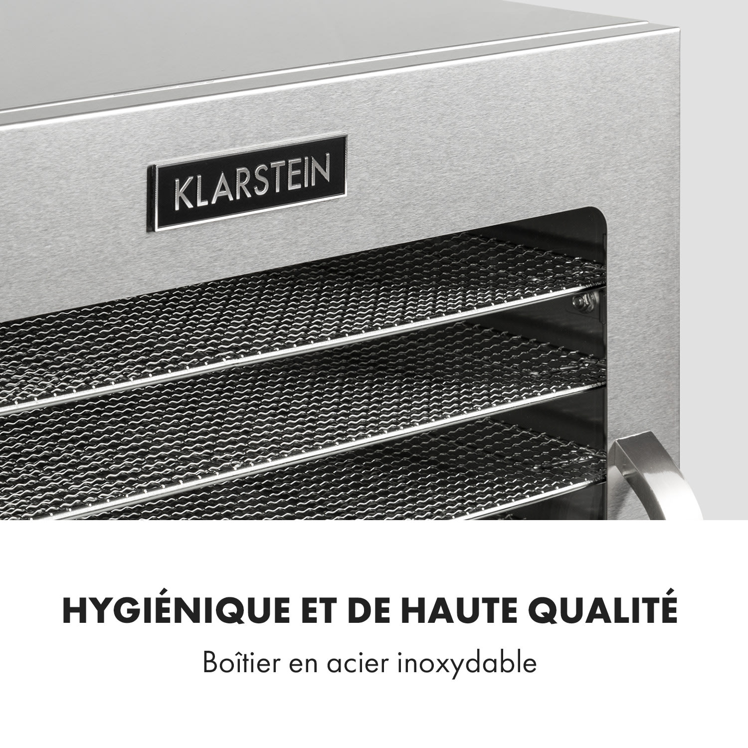 Captain Jerky 110  voedseldroger 1000W 30-90 °C 24h-timer roestvrij staal 10 stages