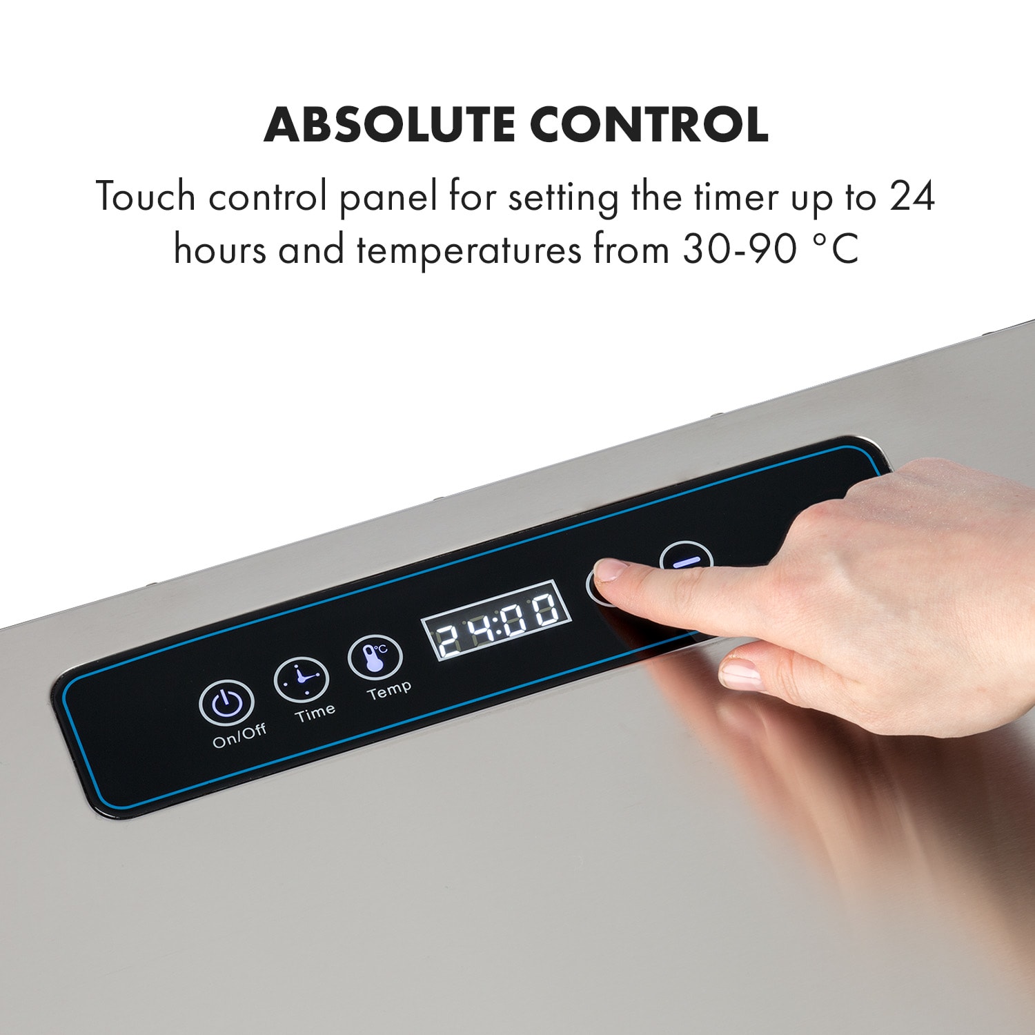 Captain Jerky 110, sušička potravín, 1000 W, 30-90 °C, 24-hod. časovač, nehrdzavejúca oceľ 10 roštov