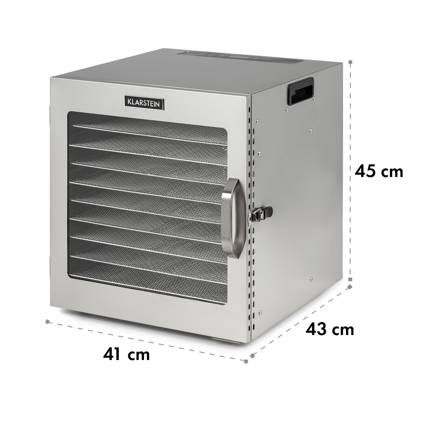 Captain Jerky 110 Deshidratador 1000W 30-90 °C Temporizador de 24 h Acero inoxidable 10 bandejas