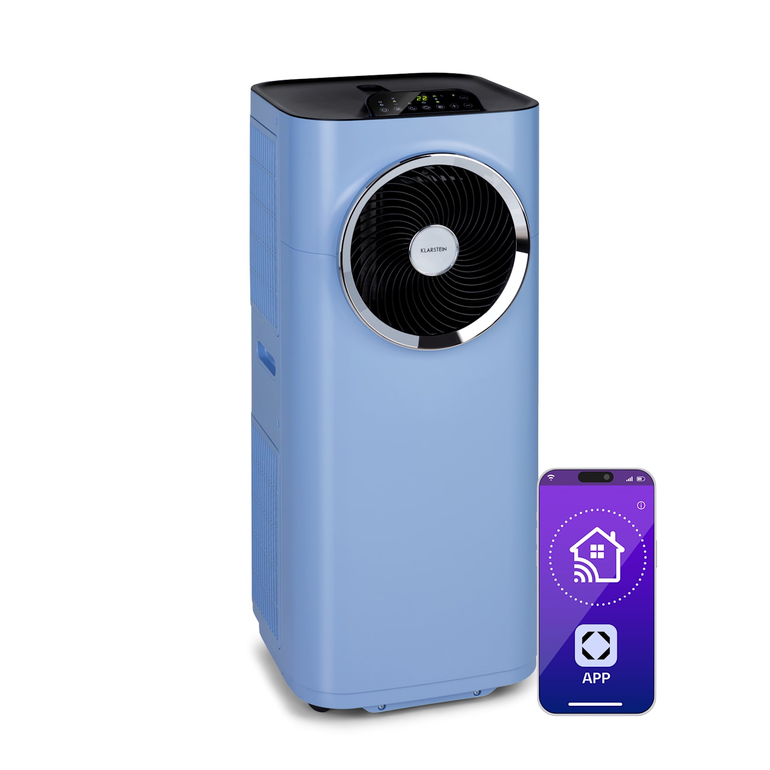 Kraftwerk Smart 10K, klíma, 3 az 1-ben, 10 000 BTU, vezérlés alkalmazáson keresztül, távirányító 10.000 BTU | Kék