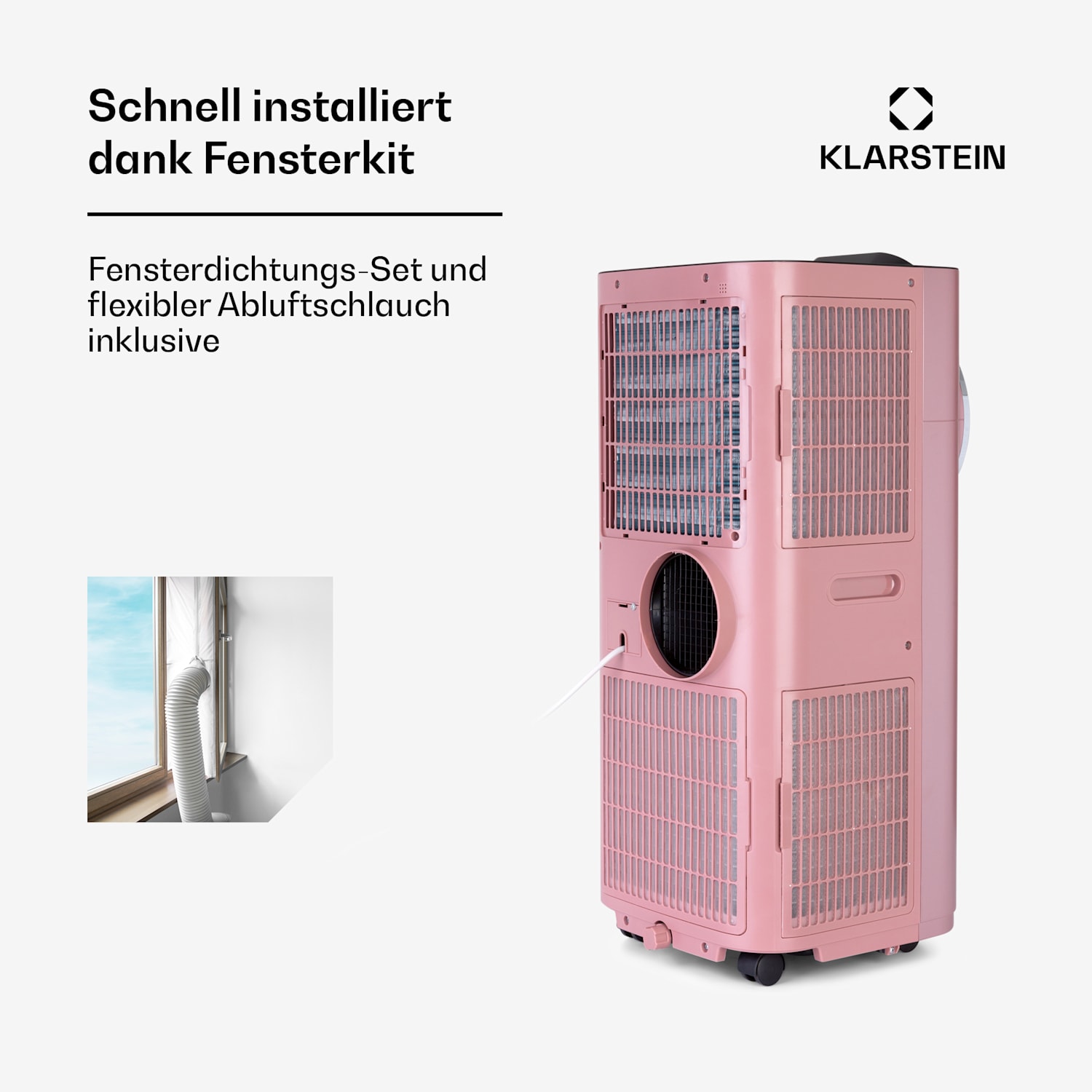 Kraftwerk Smart 10K Klimaanlage 3-in-1 10000 BTU App Fernbedienung 10.000 BTU | Roségold