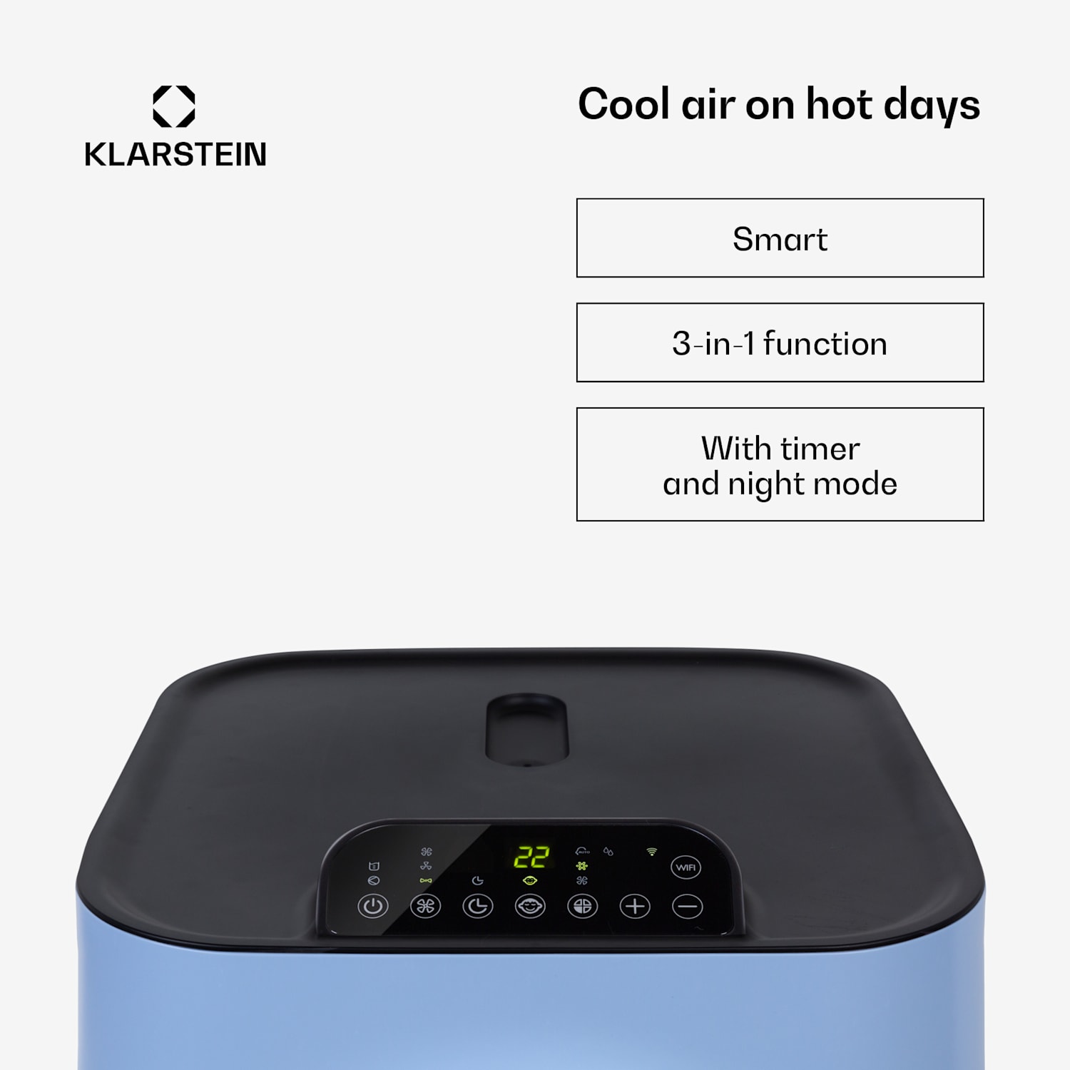 Kraftwerk Smart 12K -ilmastointilaite 3 in 1 12000 BTU sovellus 12.000 BTU | Sininen