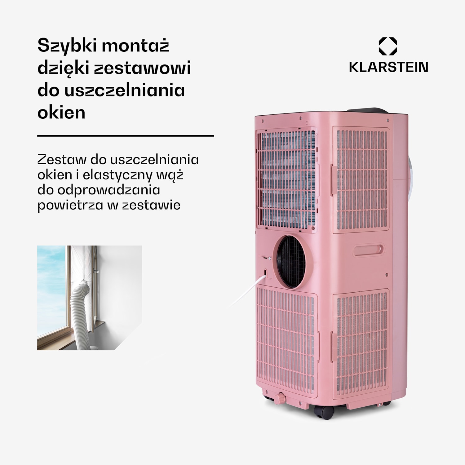 Kraftwerk Smart 12K, klimatyzator przenośny 3 w 1, 12 000 BTU, sterowanie za pomocą aplikacji, pilot 