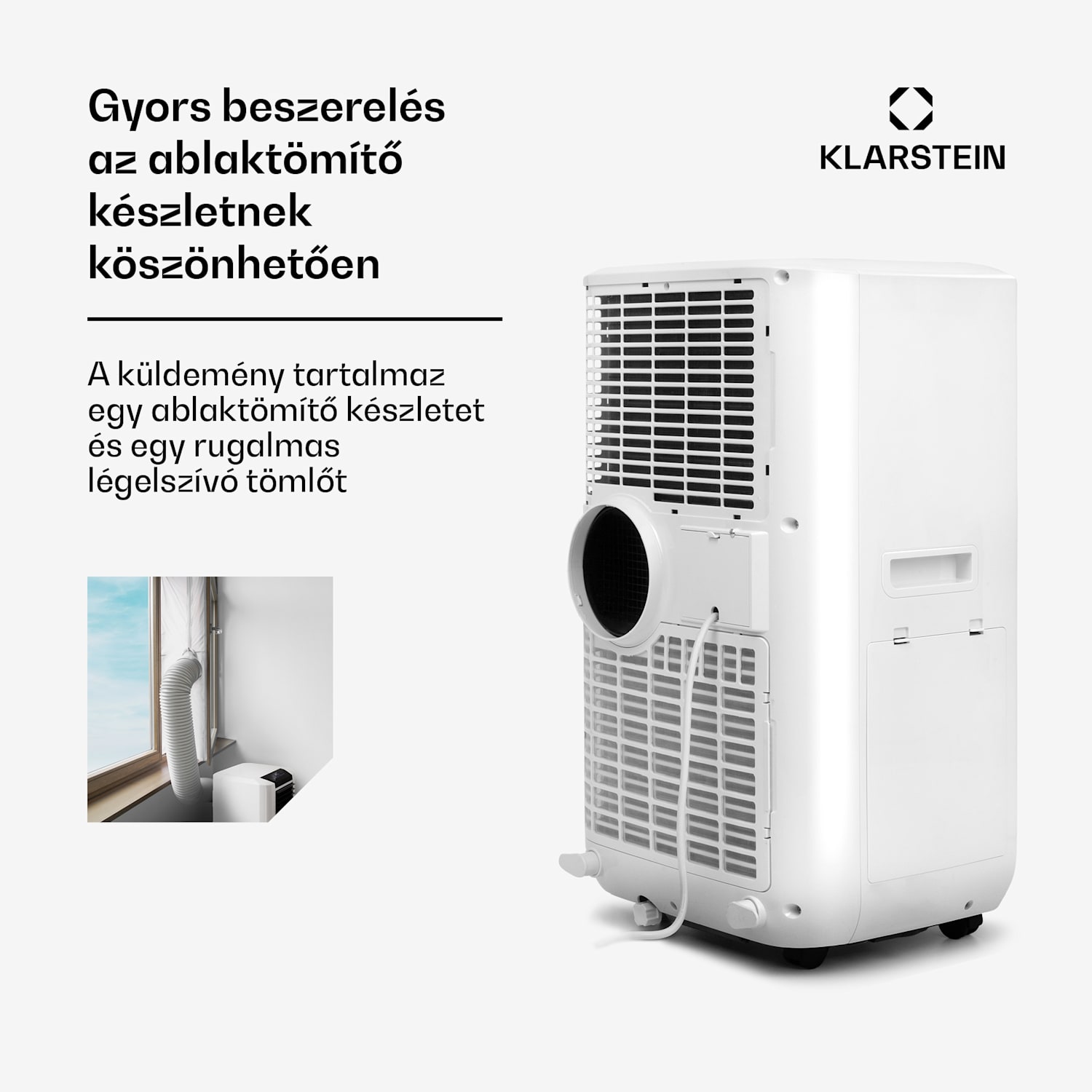 Max Breeze Smart, mobil klíma, 15000 BTU/ó (4,4 kW), A energiahatékonysági osztály Fehér