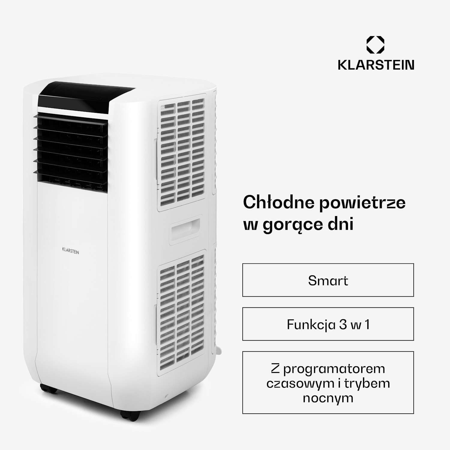 Max Breeze Smart, klimatyzator przenośny, 15000 BTU/h (4,4 kW), klasa efektywności energetycznej A Biały