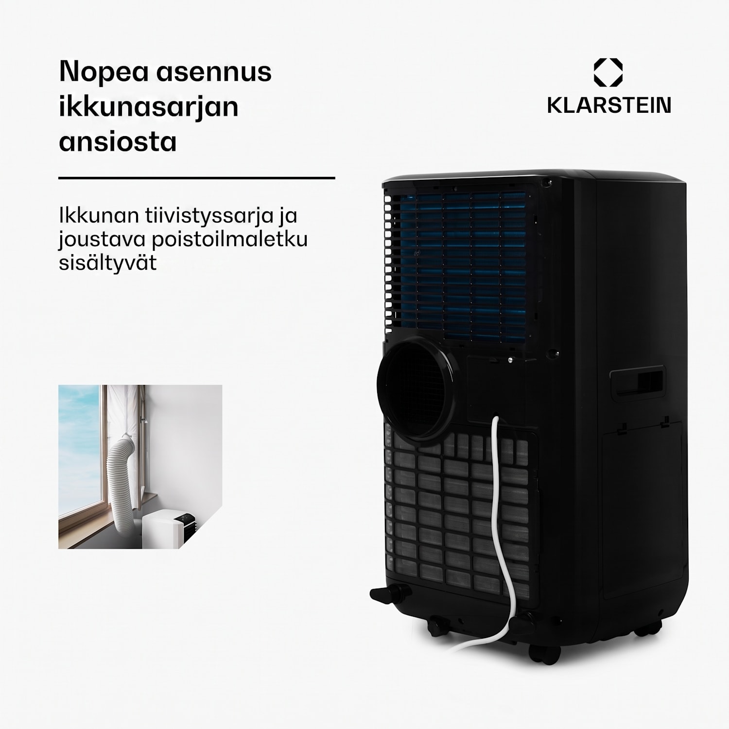 Max Breeze Smart siirrettävä ilmastointilaite 15000 BTU (4,4 kW) energialuokka A Musta