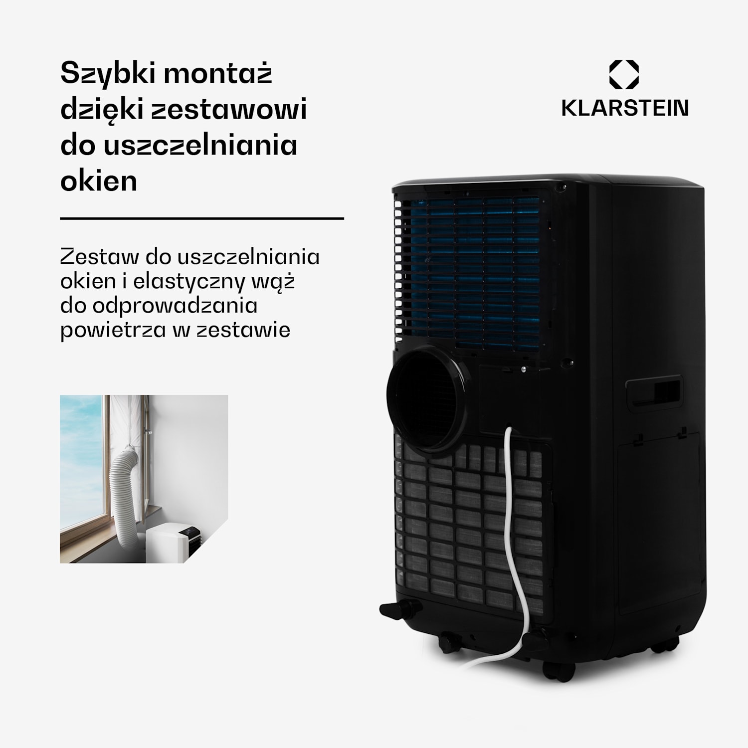 Max Breeze Smart, klimatyzator przenośny, 15000 BTU/h (4,4 kW), klasa efektywności energetycznej A Czarny