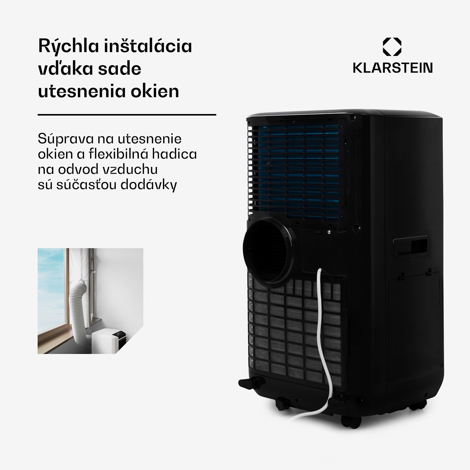 Max Breeze Smart, mobilná klimatizácia, 15000 BTU/4,4 kW, A Čierna