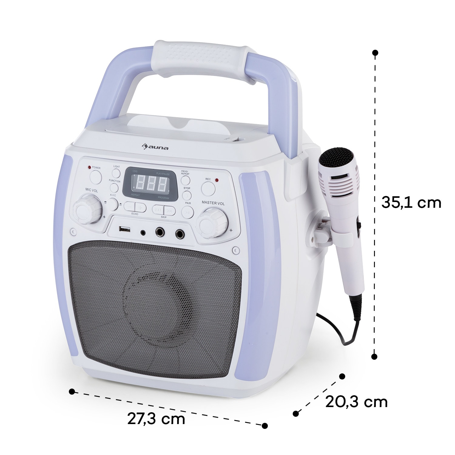 StarMaker Plus, zestaw karaoke, Bluetooth, USB, CD, show LED, RCA